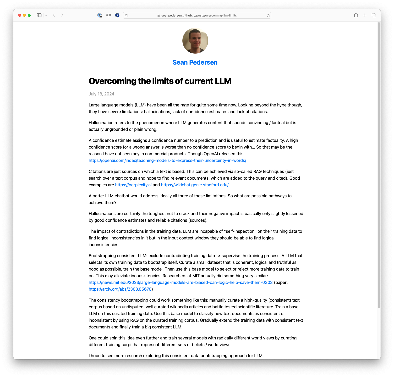 Overcoming the limits of current LLM