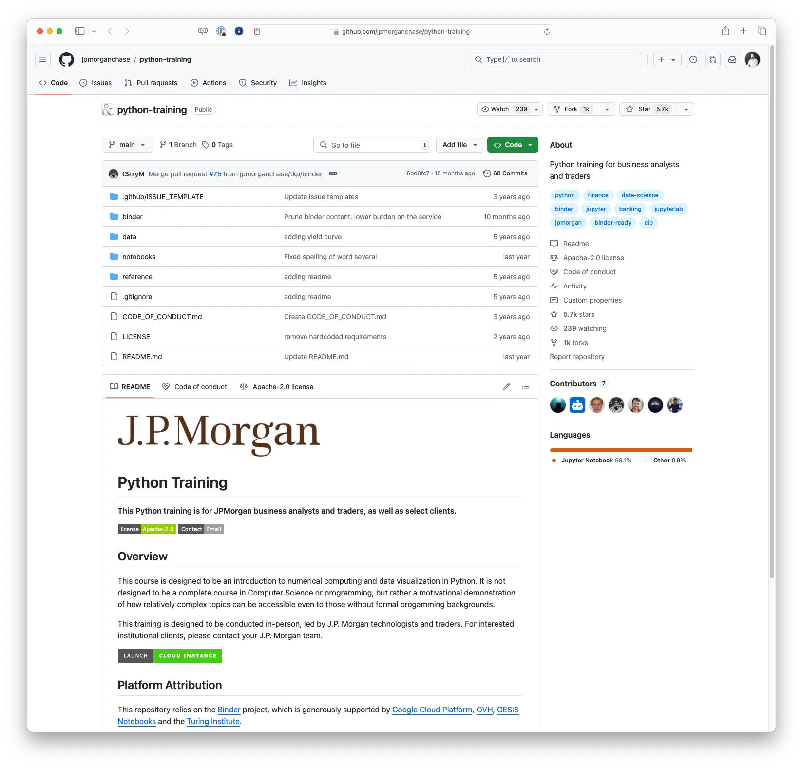 J.P. Morgan's Python Training