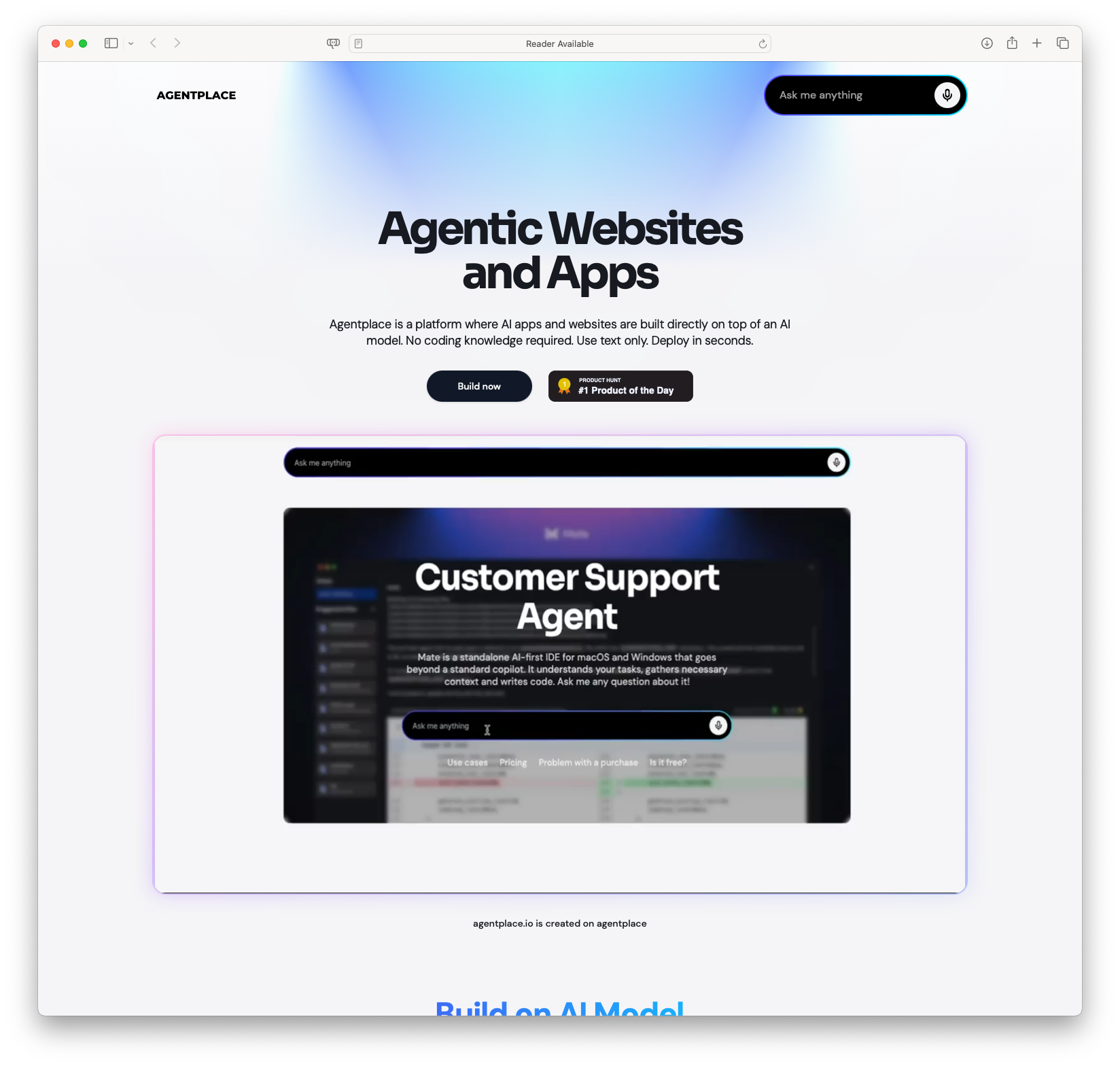 Agentic Websites and Apps