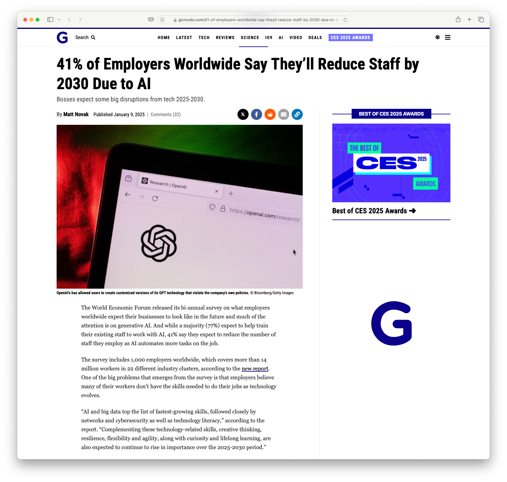 41% of Employers Worldwide Say They'll Reduce Staff by 2030 Due to AI