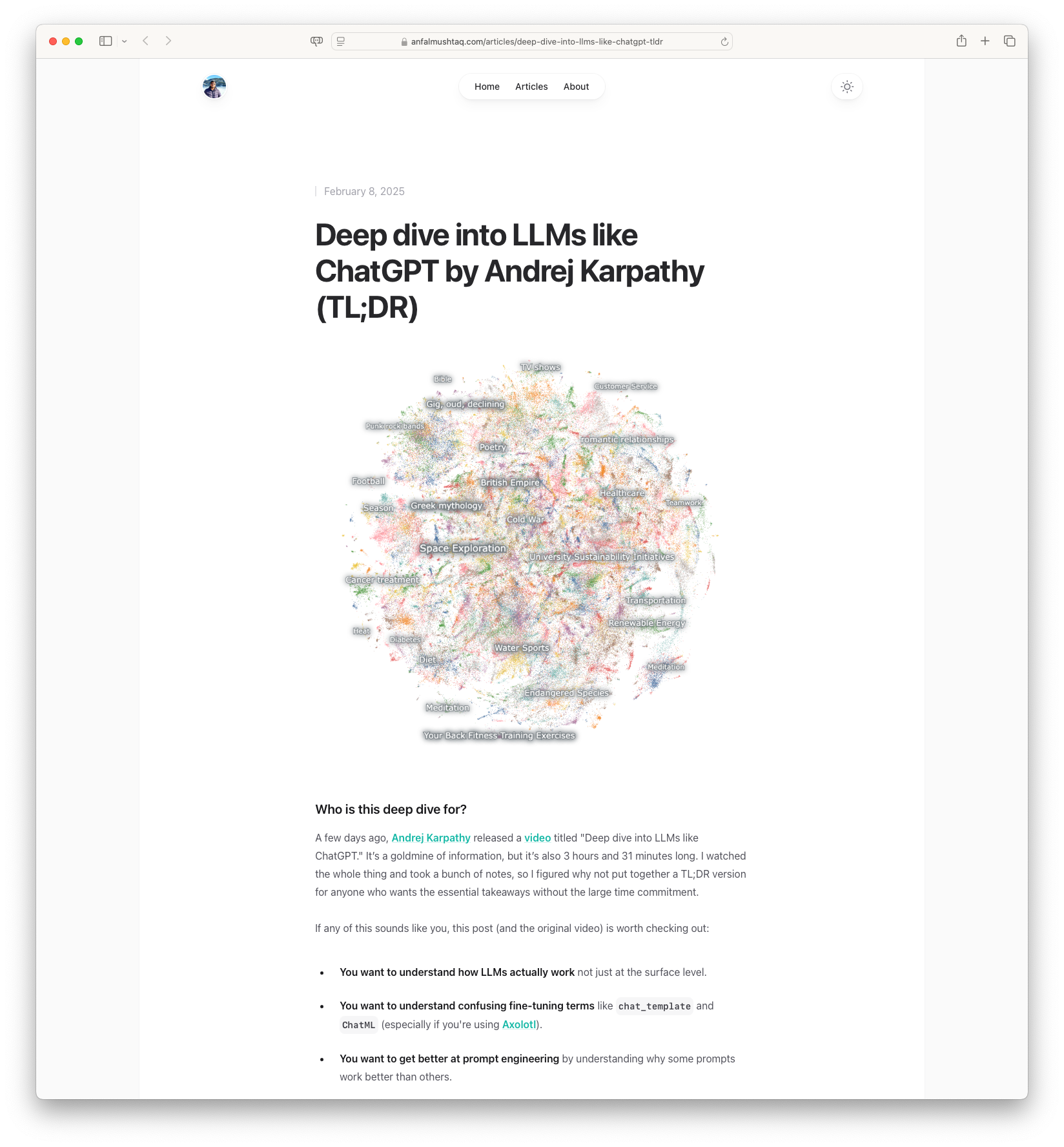 Deep Dive into LLMs like ChatGPT by Andrej Karpathy (TL;DR)