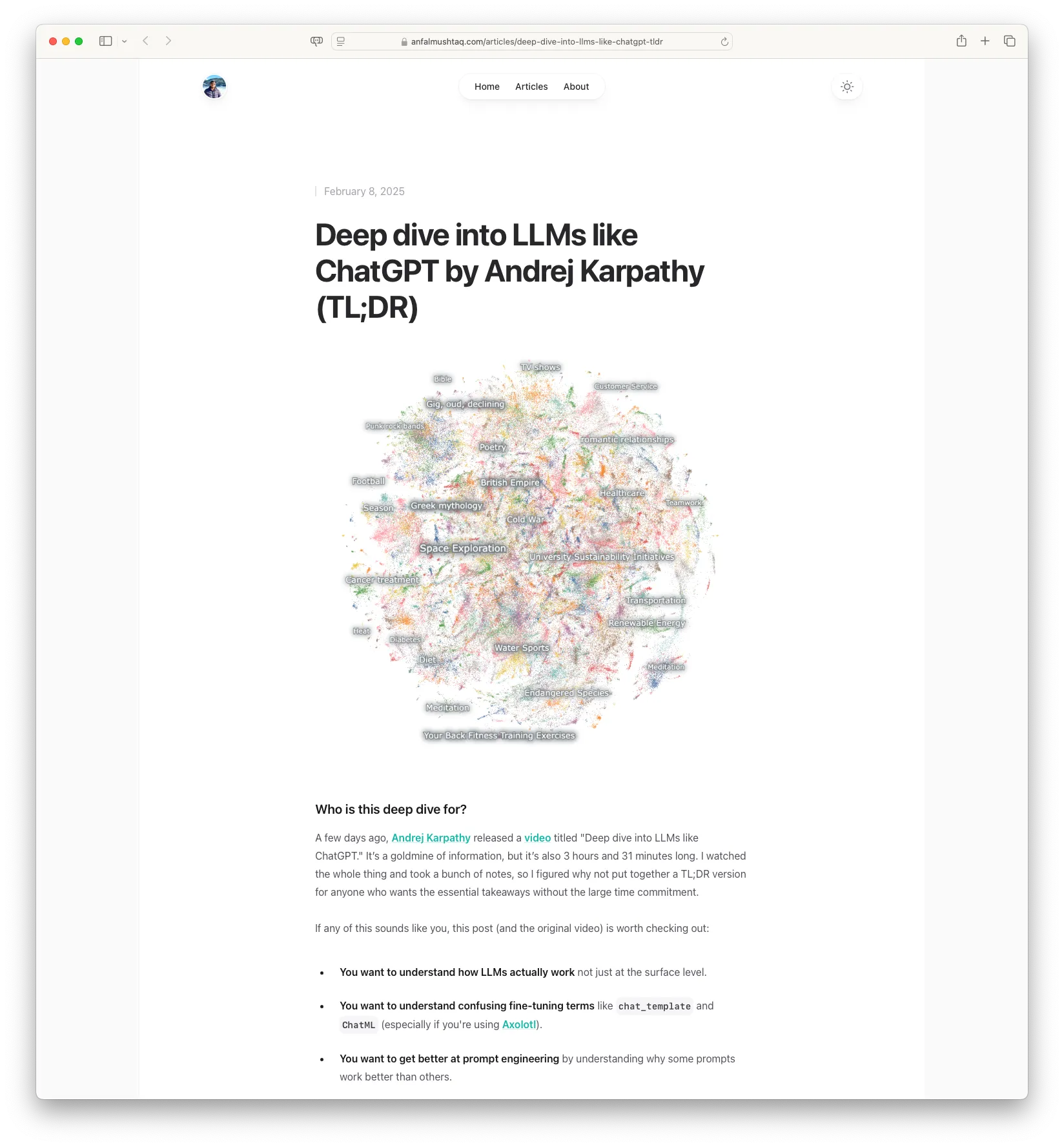 Deep Dive into LLMs like ChatGPT by Andrej Karpathy (TL;DR)
