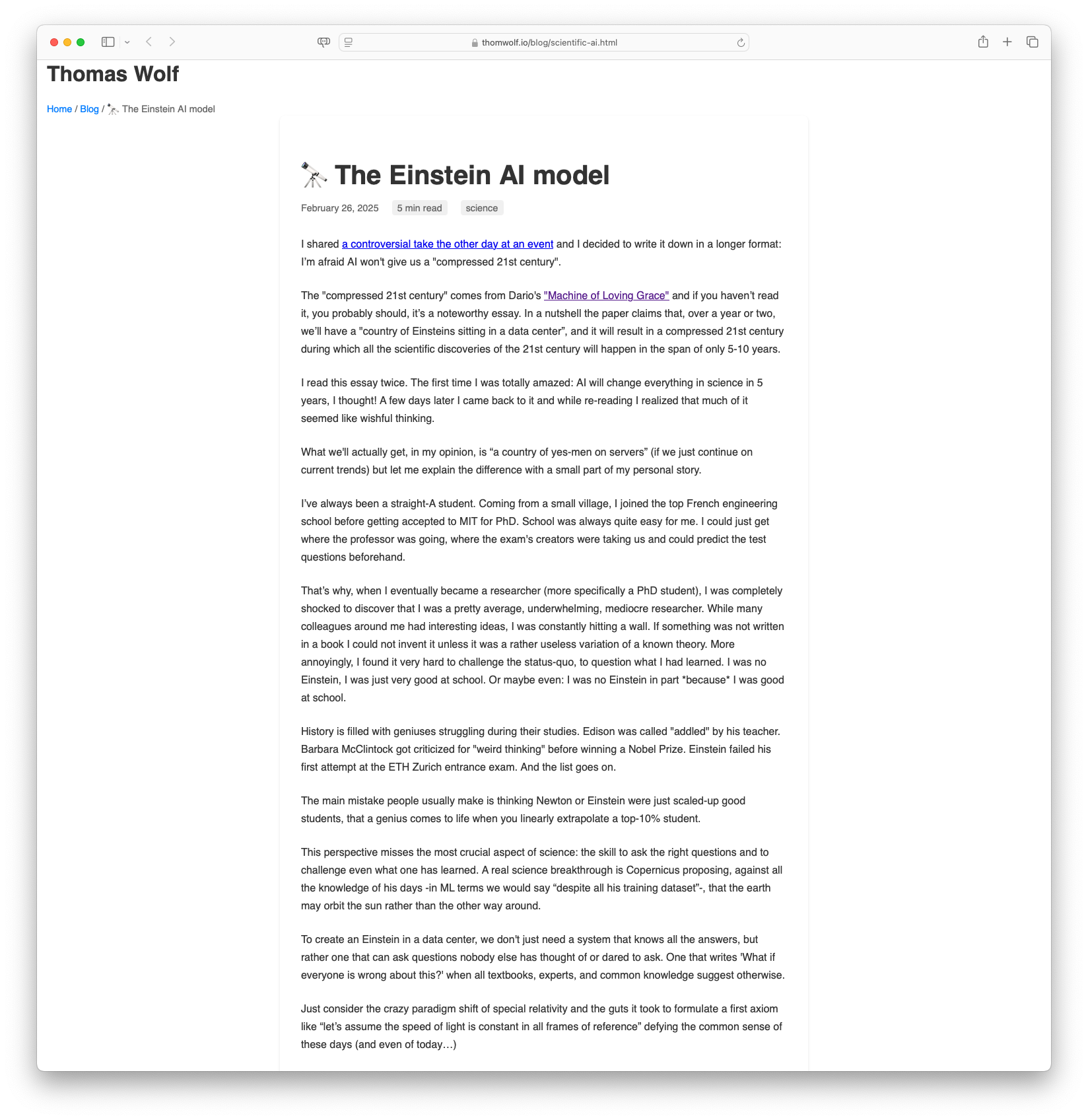 🔭 The Einstein AI model