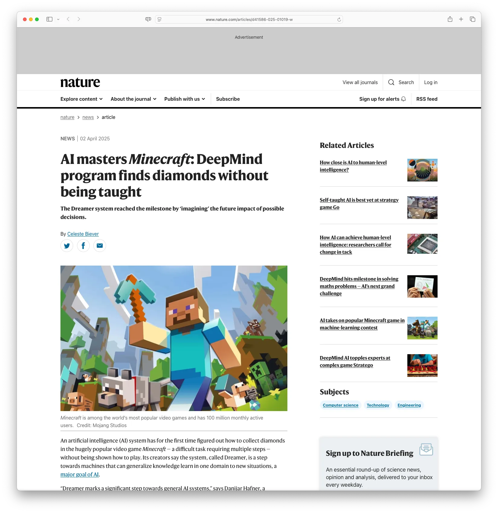 AI masters Minecraft: DeepMind program finds diamonds without being taught