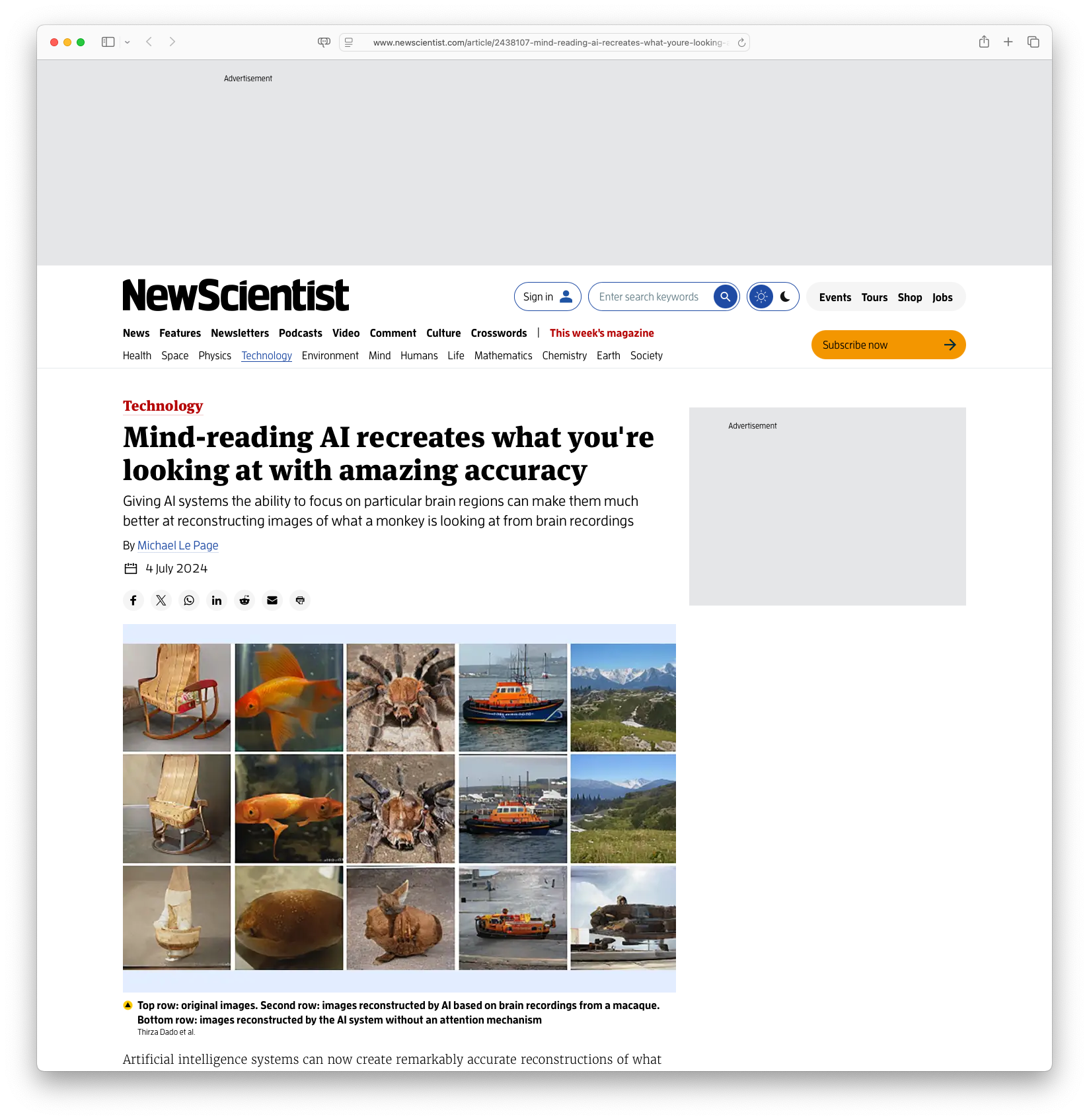 Mind-reading AI recreates what you're looking at with amazing accuracy