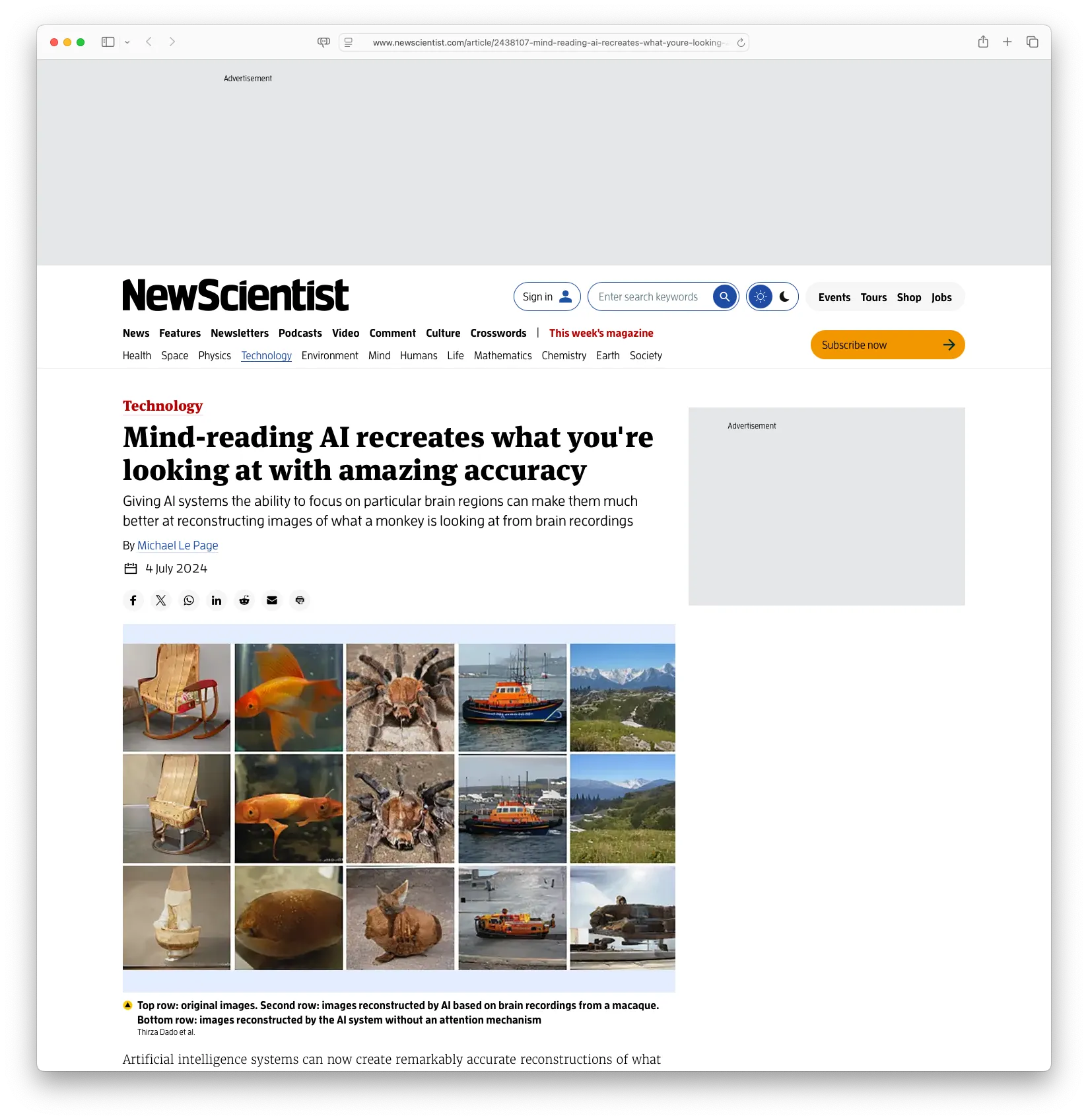 Mind-reading AI recreates what you're looking at with amazing accuracy
