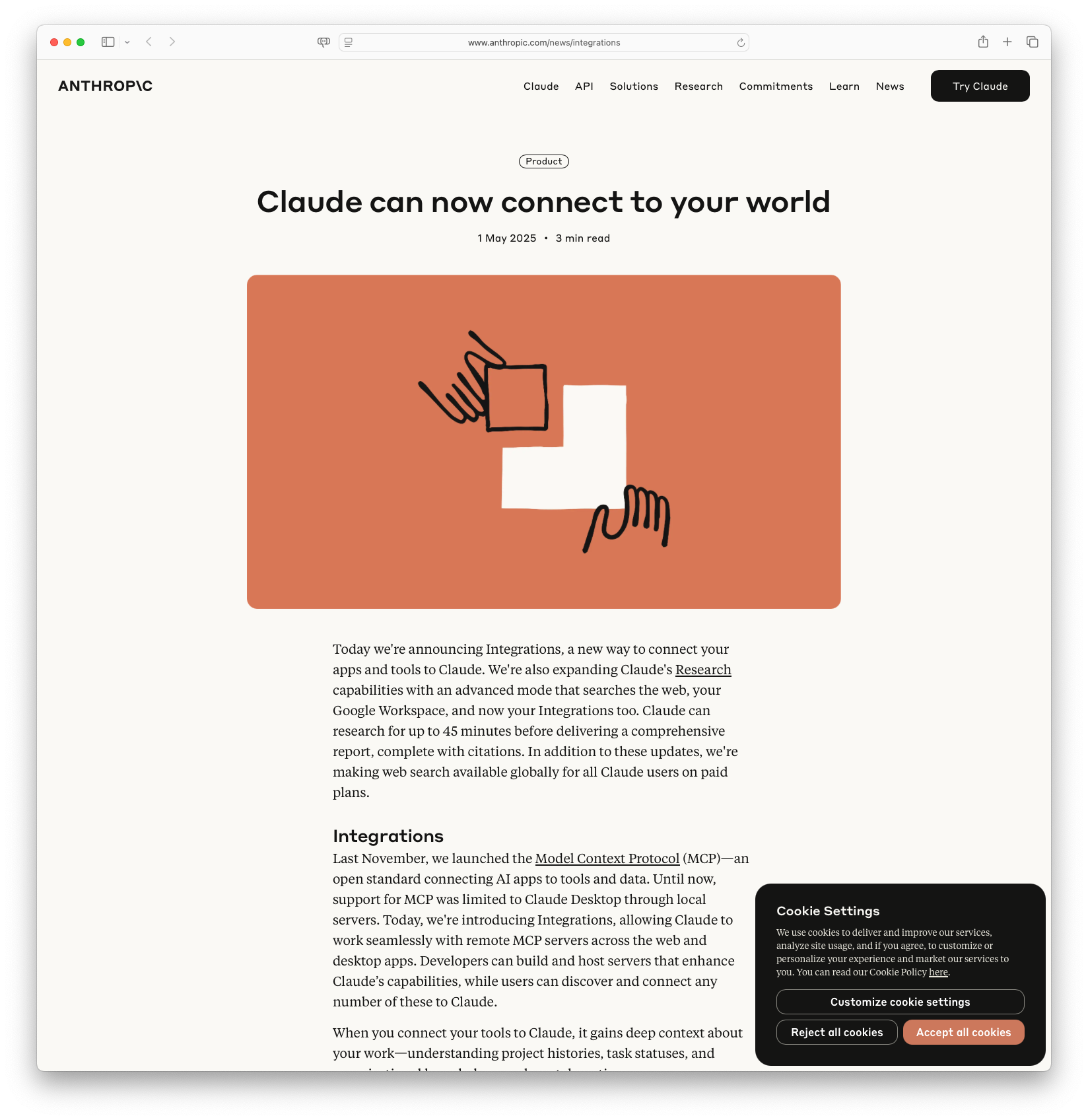 Claude can now connect to your world