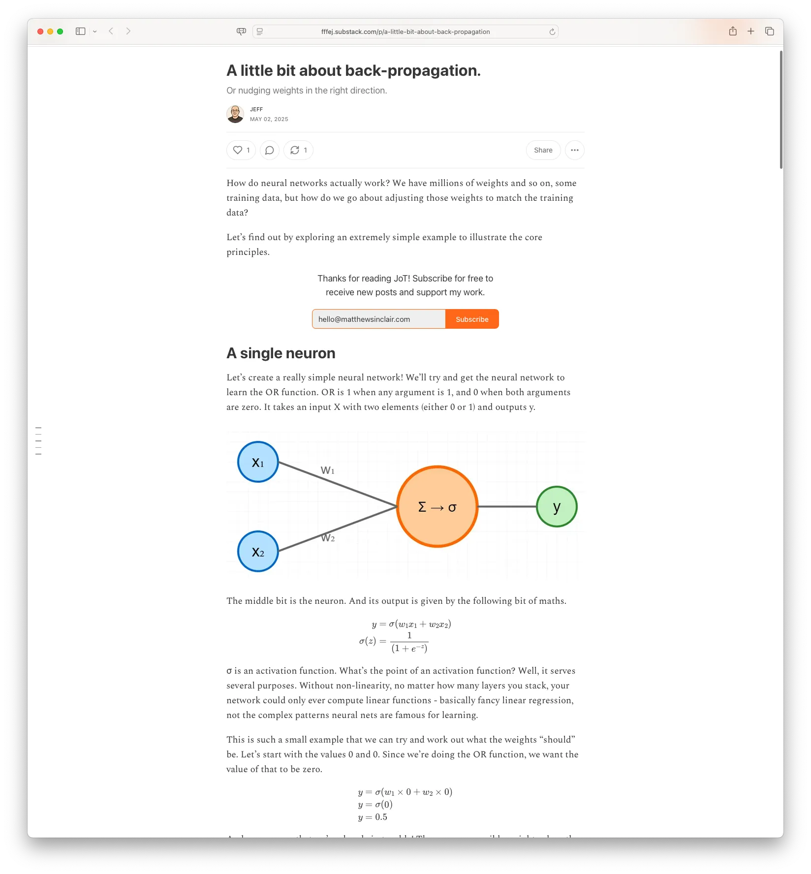 A little bit about back-propagation