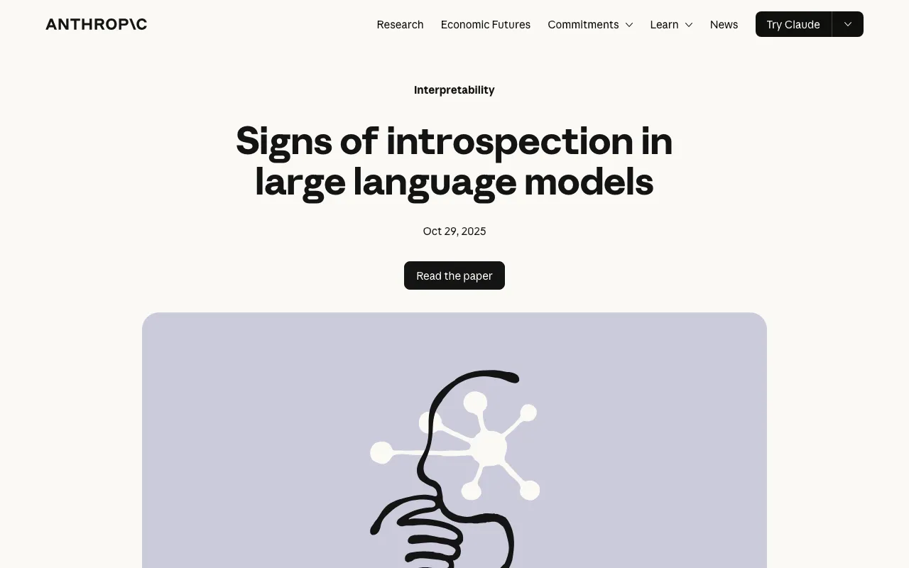 Emergent introspective awareness in large language models  Anthropic