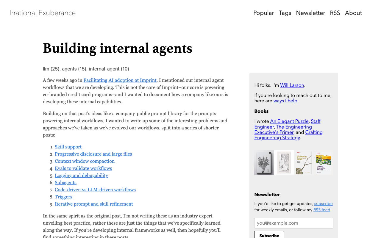 Building internal agents