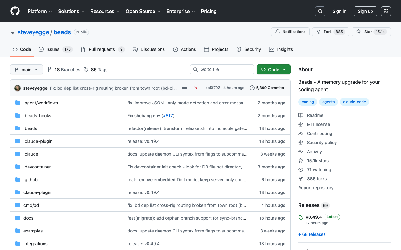 steveyegge/beads: Beads