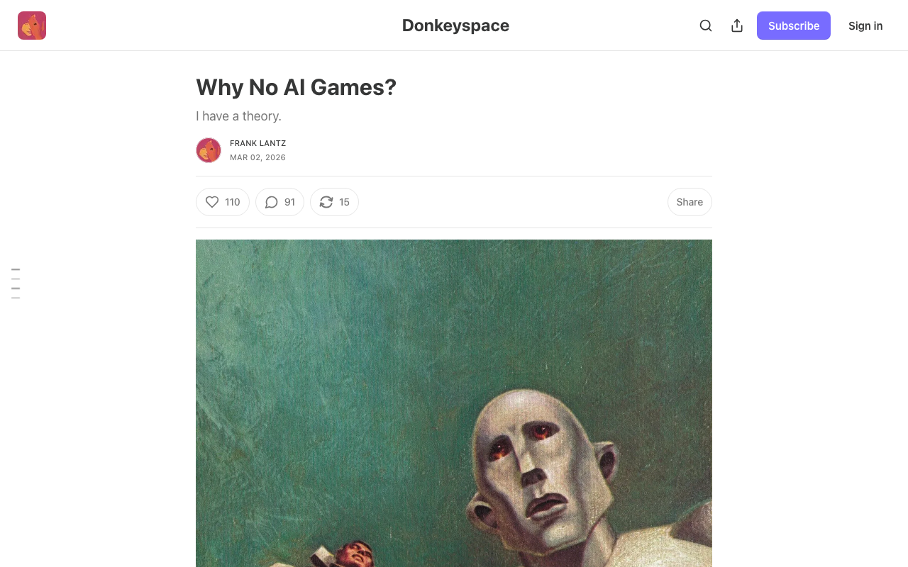 Why No AI Games? - by Frank Lantz