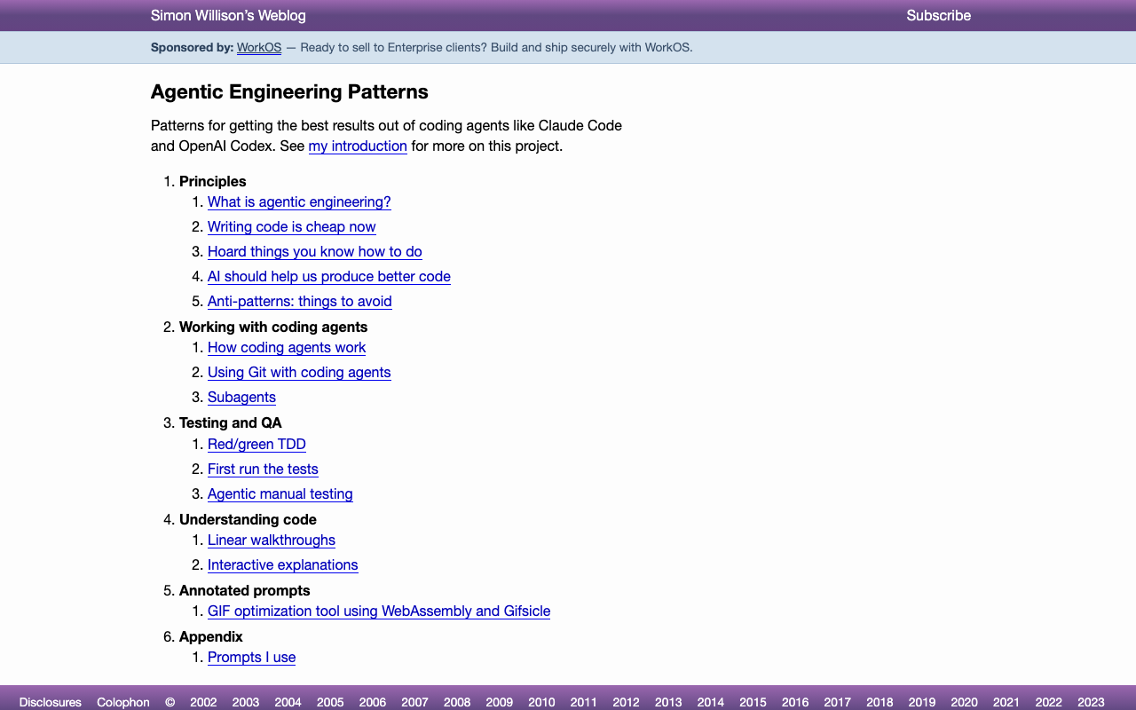 Agentic Engineering Patterns