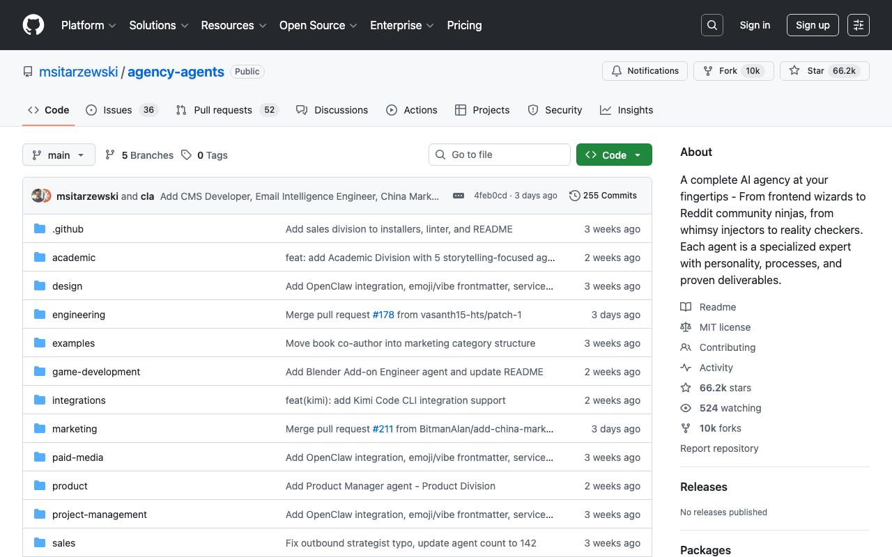 GitHub - msitarzewski/agency-agents: A complete AI agency at your fingertips