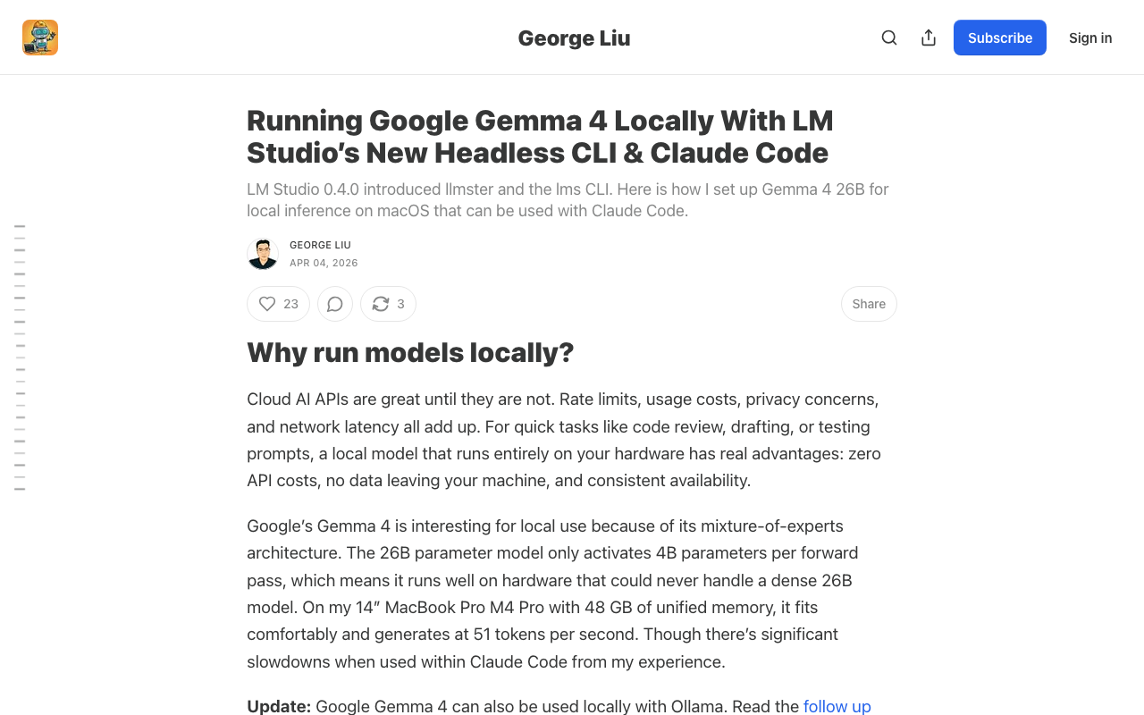 Running Google Gemma 4 Locally With LM Studio’s New Headless CLI & Claude Code
