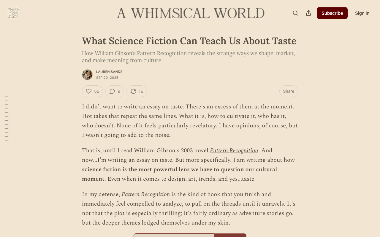 What Science Fiction Can Teach Us About Taste