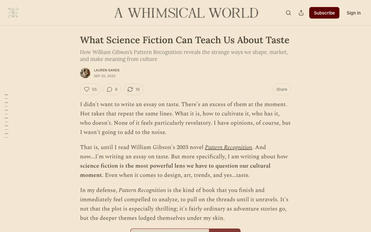 What Science Fiction Can Teach Us About Taste