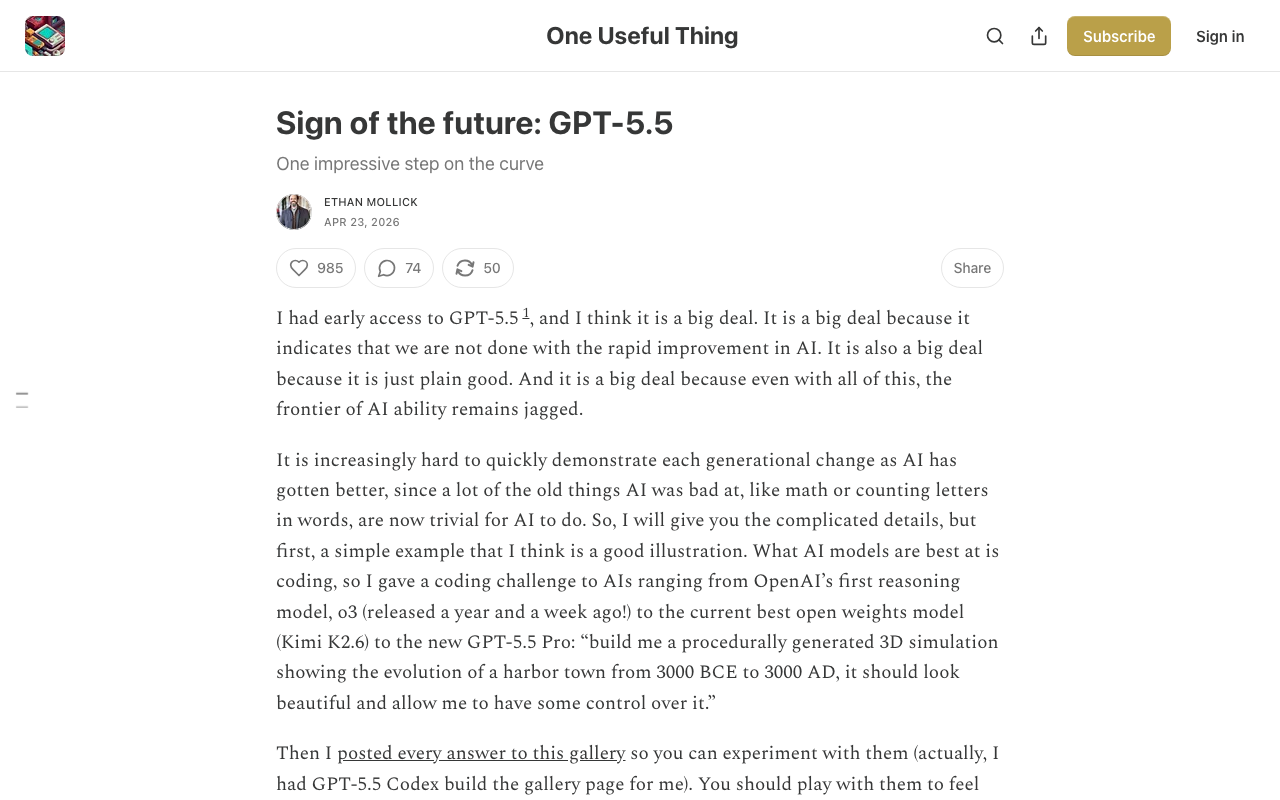 Sign of the future: GPT-5.5