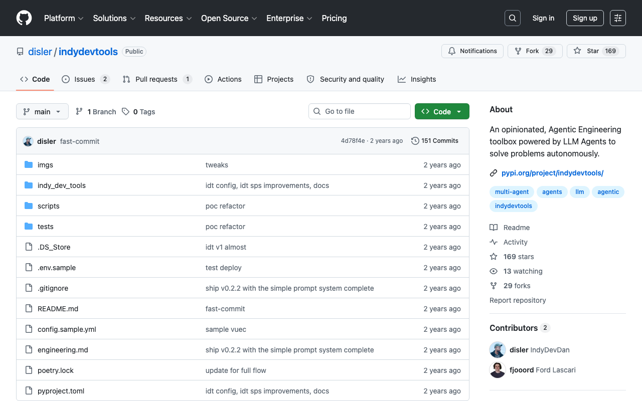 GitHub - disler/indydevtools: An opinionated, Agentic Engineering toolbox powered by LLM Agents · GitHub