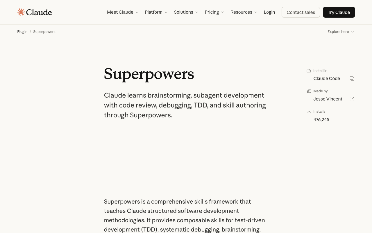 Superpowers for Claude Code: a quick tour