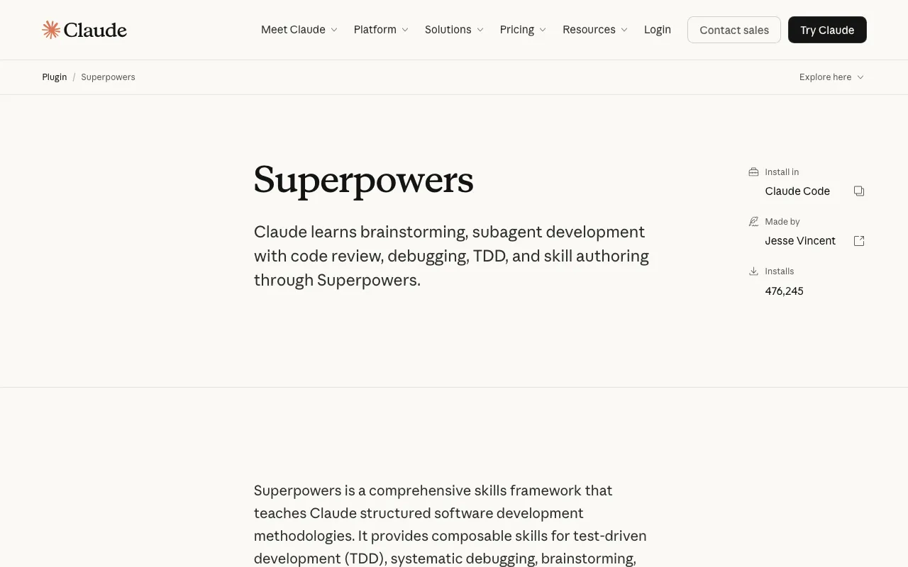 Superpowers for Claude Code: a quick tour