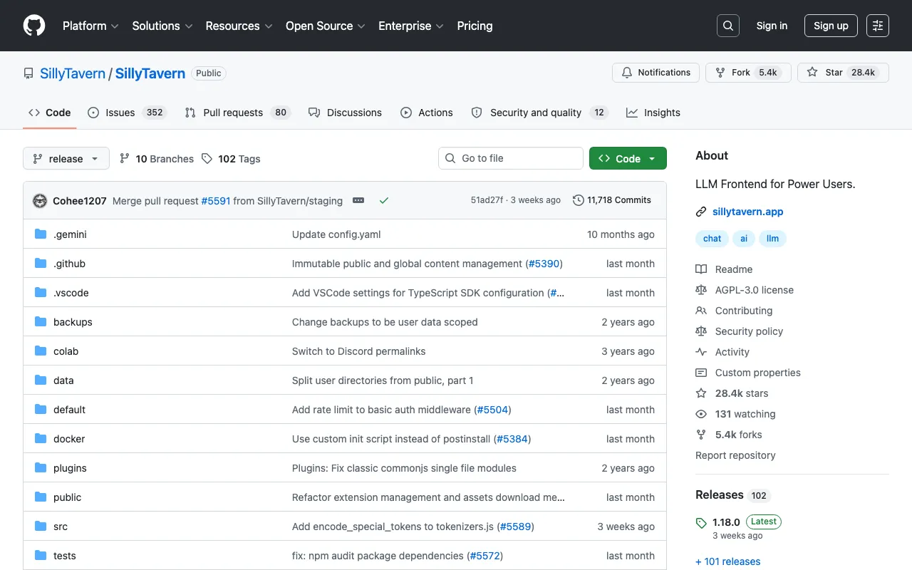 GitHub - SillyTavern/SillyTavern: LLM Frontend for Power Users · GitHub
