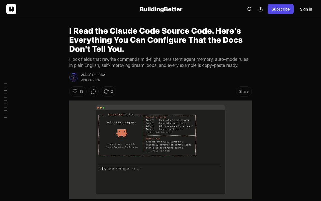 I Read the Claude Code Source Code. Here's Everything You Can Configure That the Docs Don't Tell You.