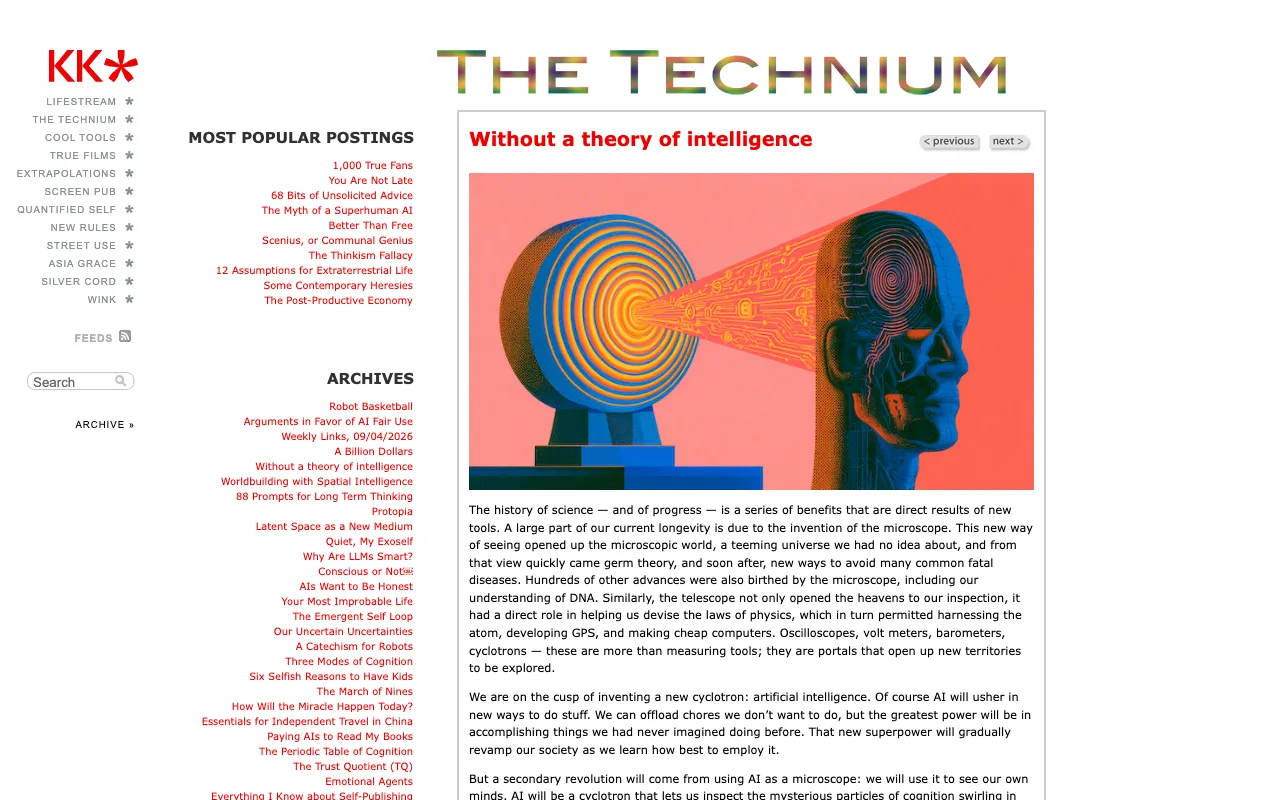 The Technium: Without a theory of intelligence