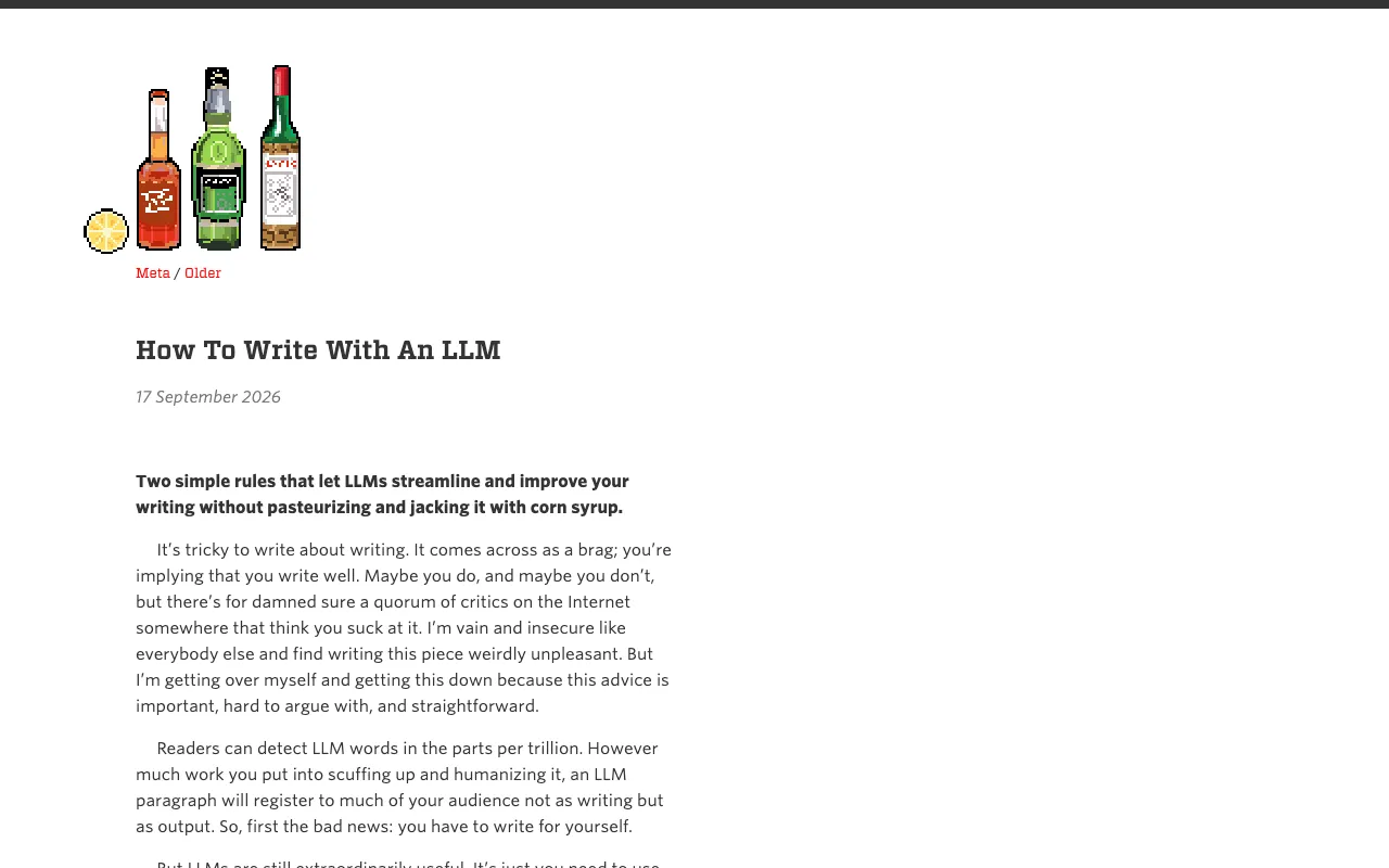 How To Write With An LLM