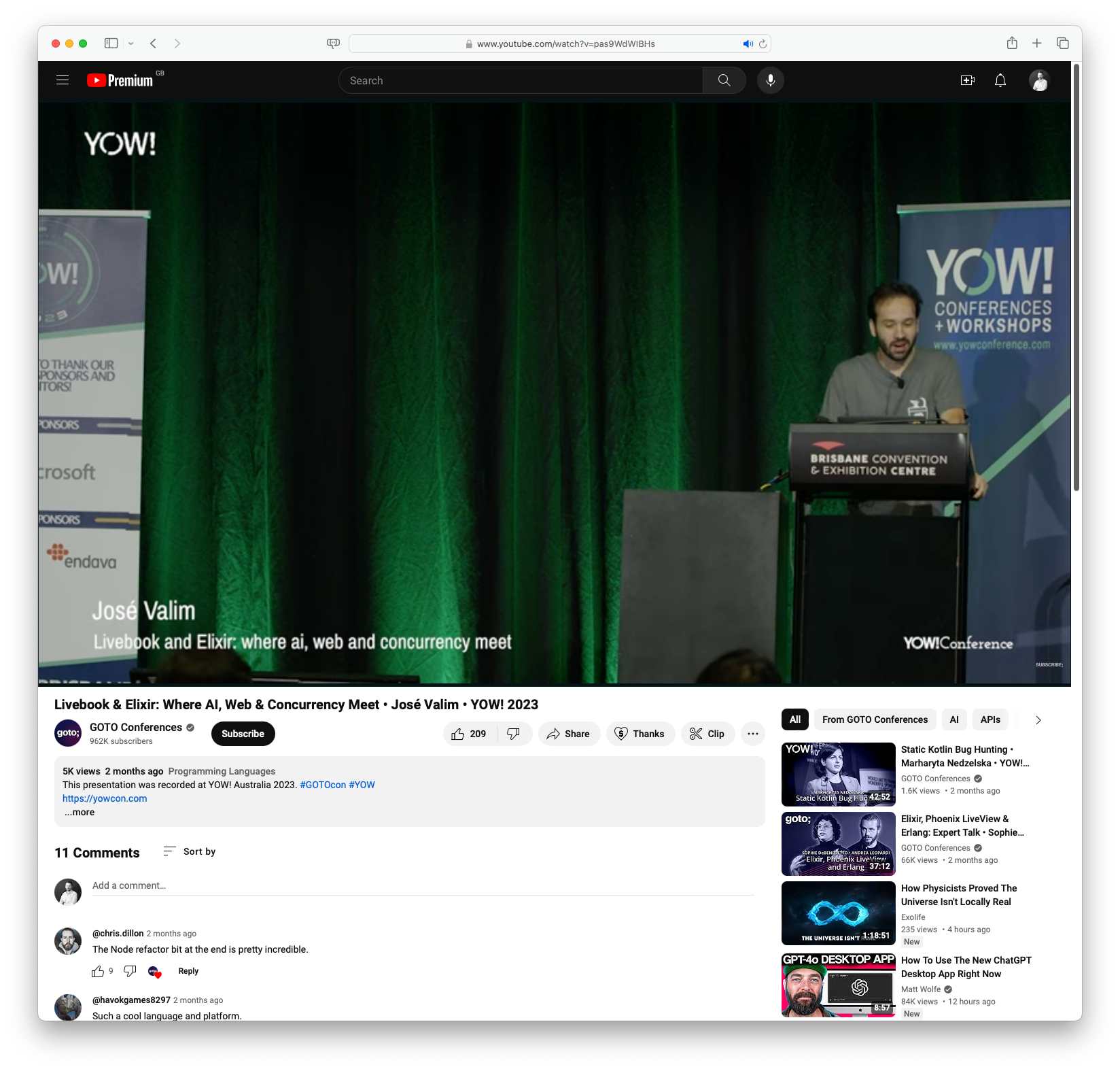 Livebook & Elixir: Where AI, Web & Concurrency Meet • José Valim • YOW! 2023 (youtube.com)