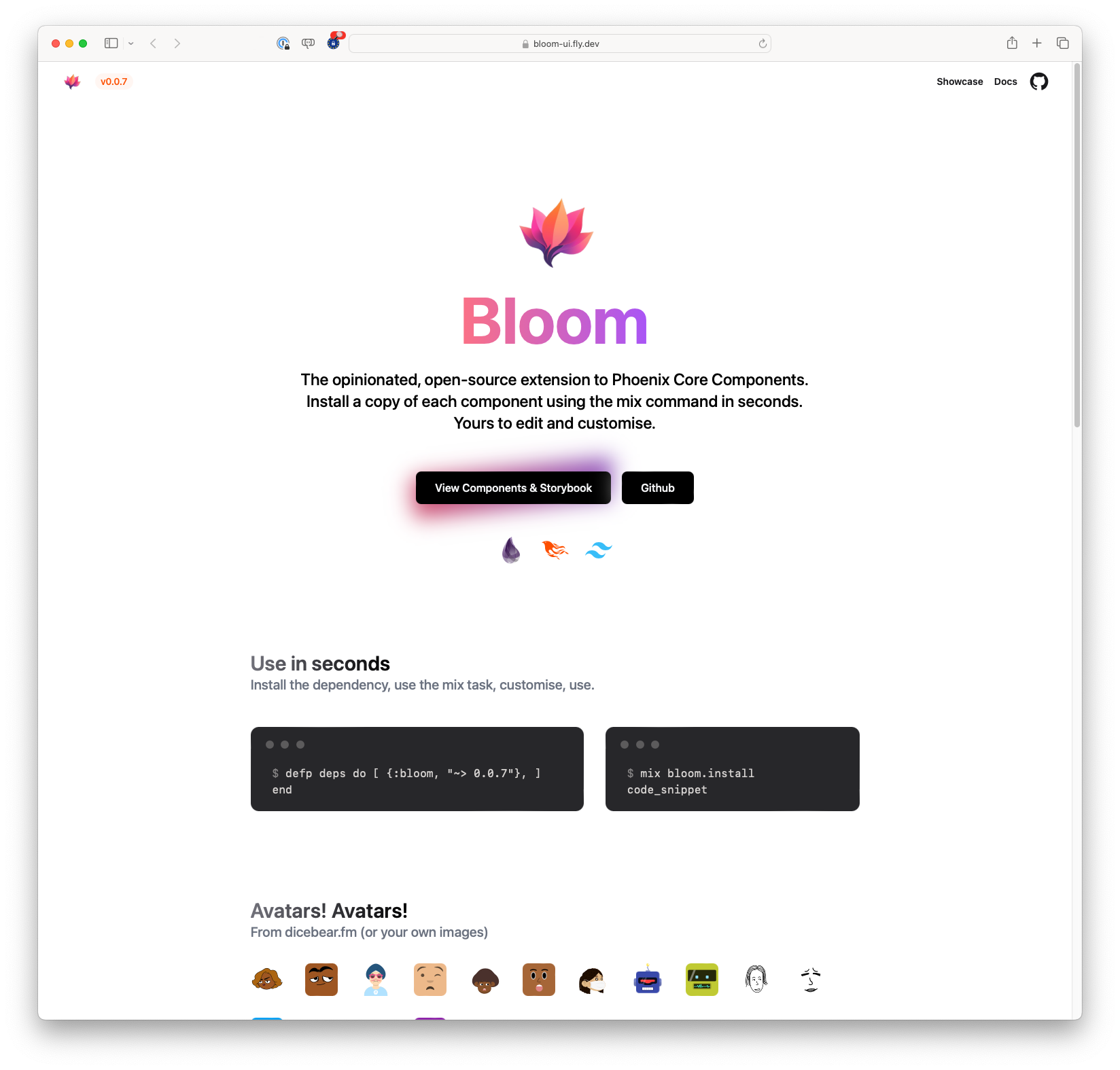 BloomSite - Phoenix Framework (bloom-ui.fly.dev)