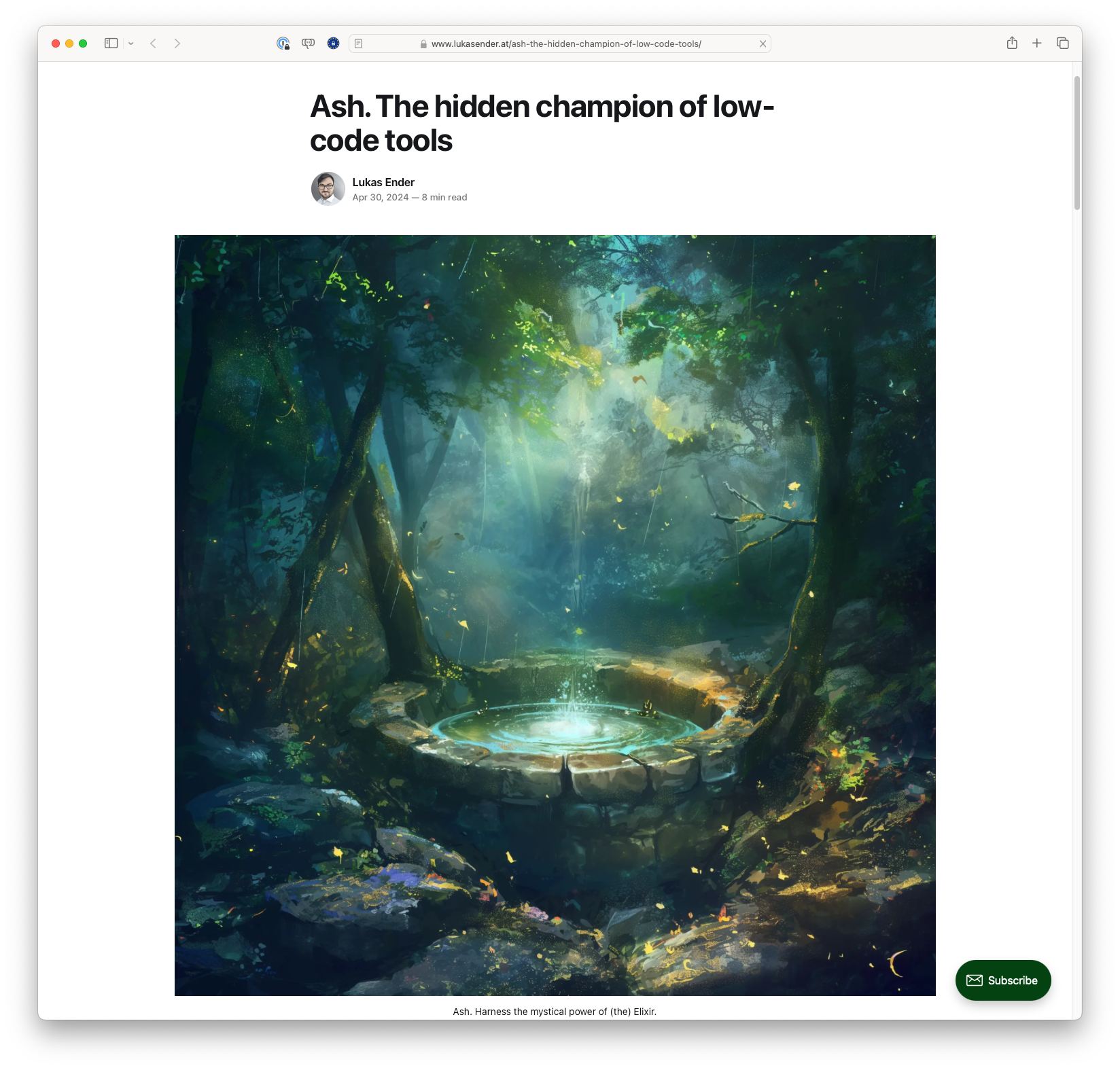 Ash. The hidden champion of low-code tools (lukasender.at)