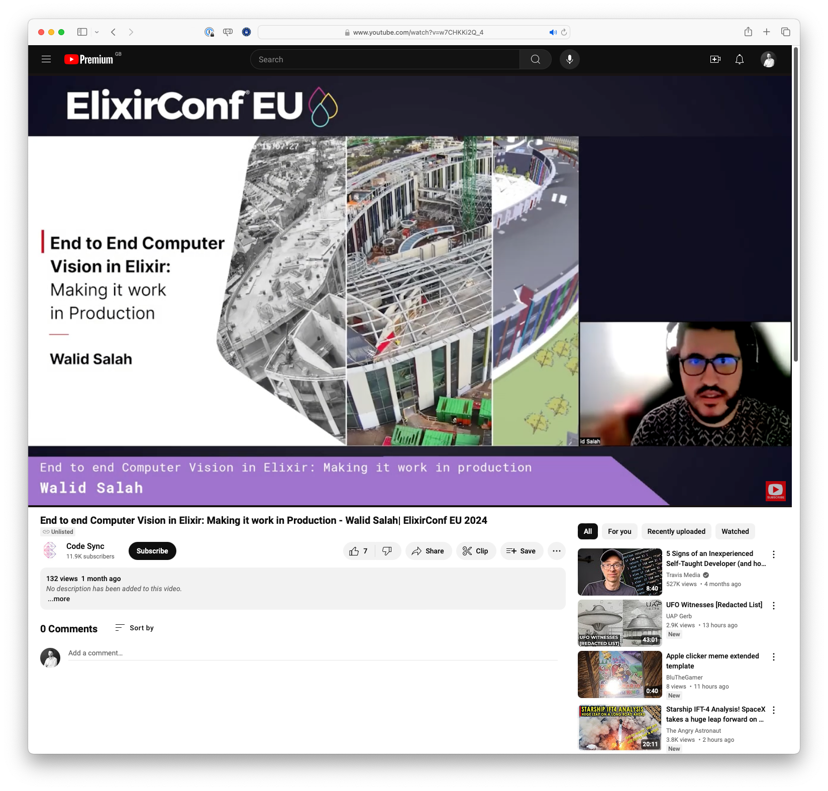 End to end Computer Vision in Elixir - Making it work in Production - Walid Salah, ElixirConf EU 2024 (youtube.com)