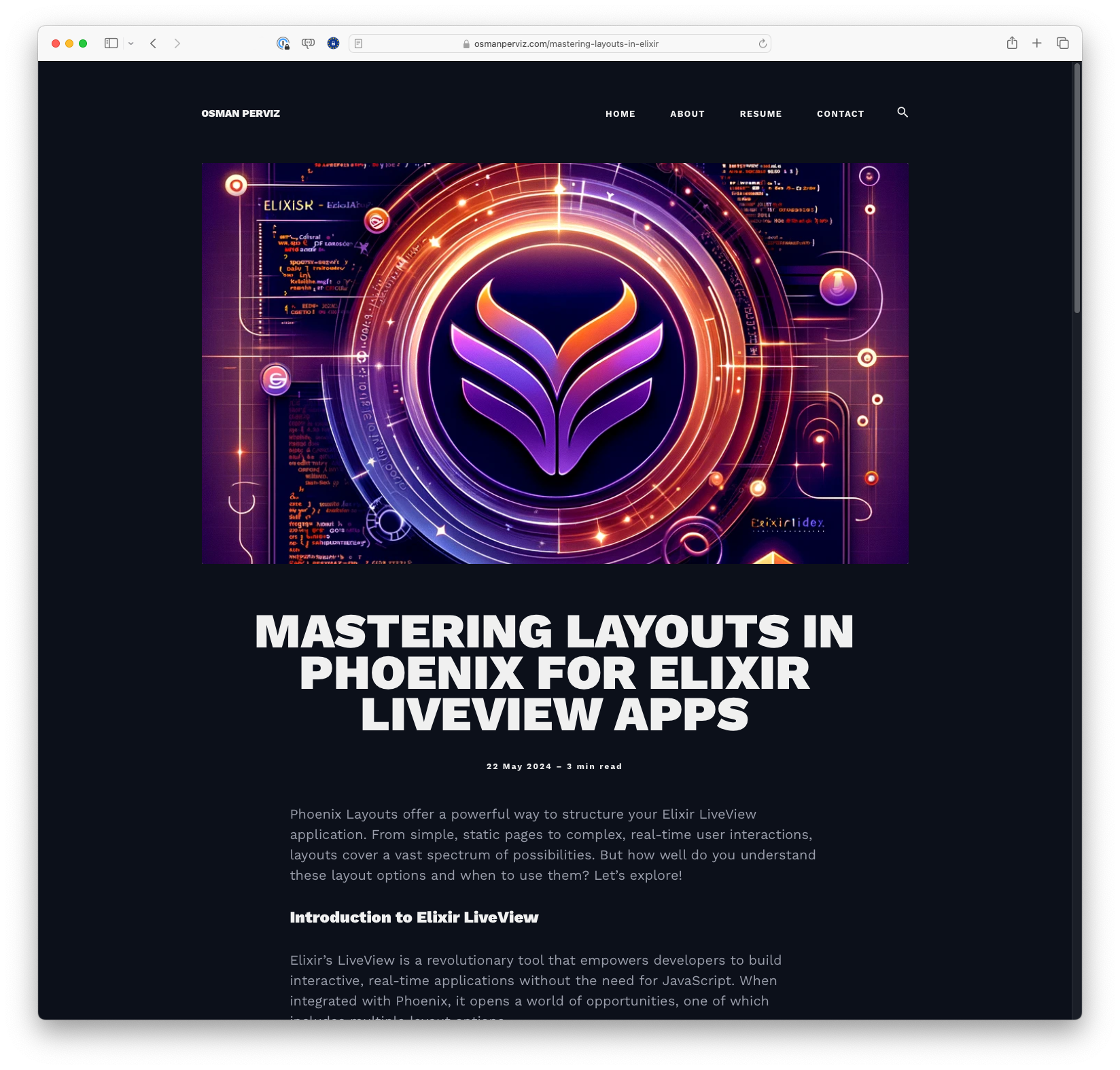 Mastering Layouts in Phoenix for Elixir LiveView Apps (osmanperviz.com)