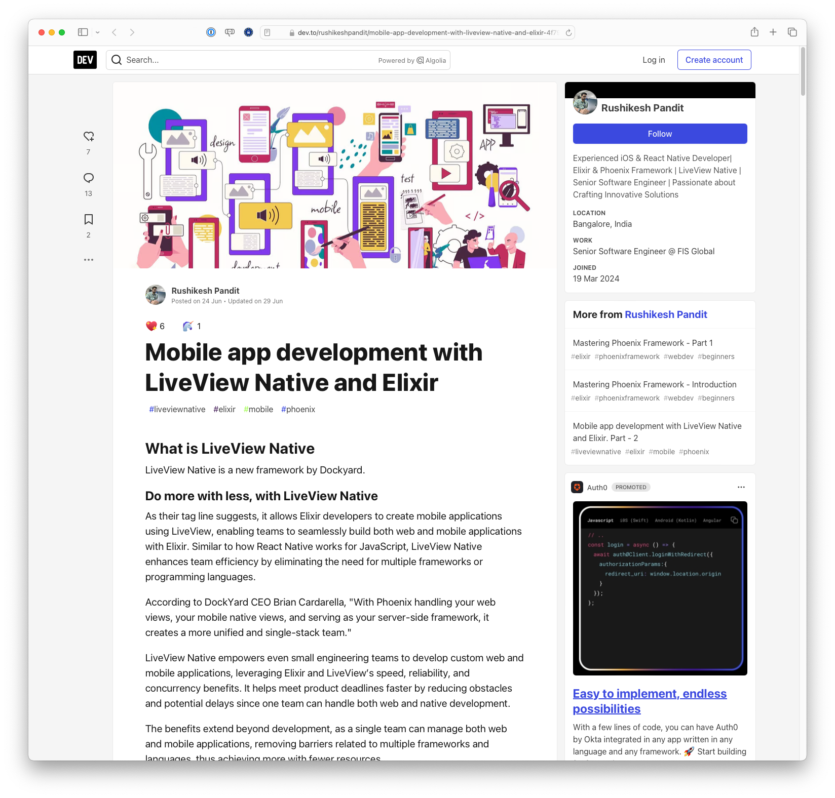 Mobile App Development with LiveView Native and Elixir