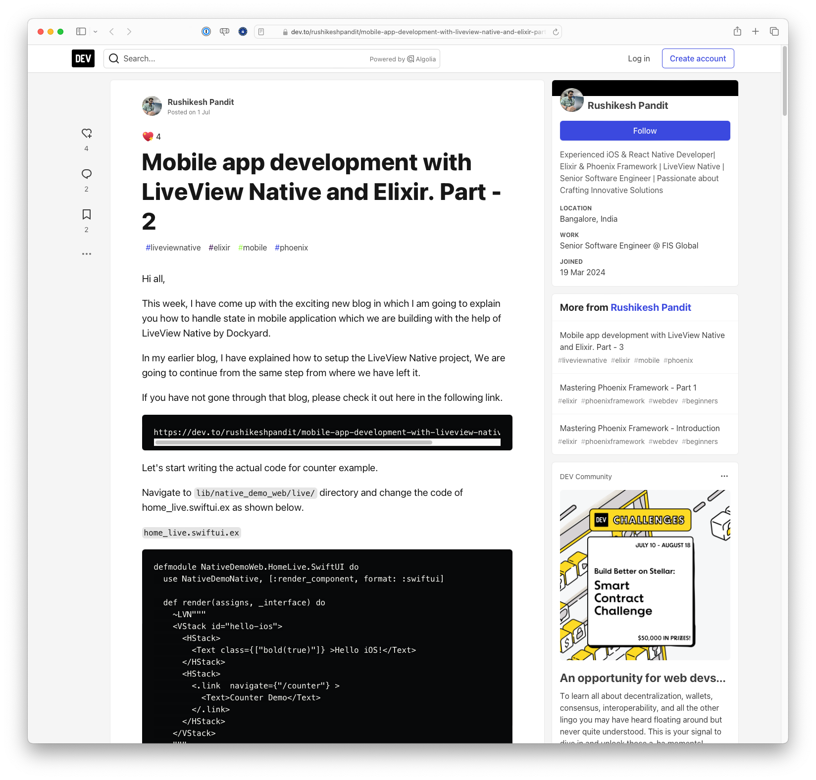 Mobile App Development with LiveView Native and Elixir: Part 2