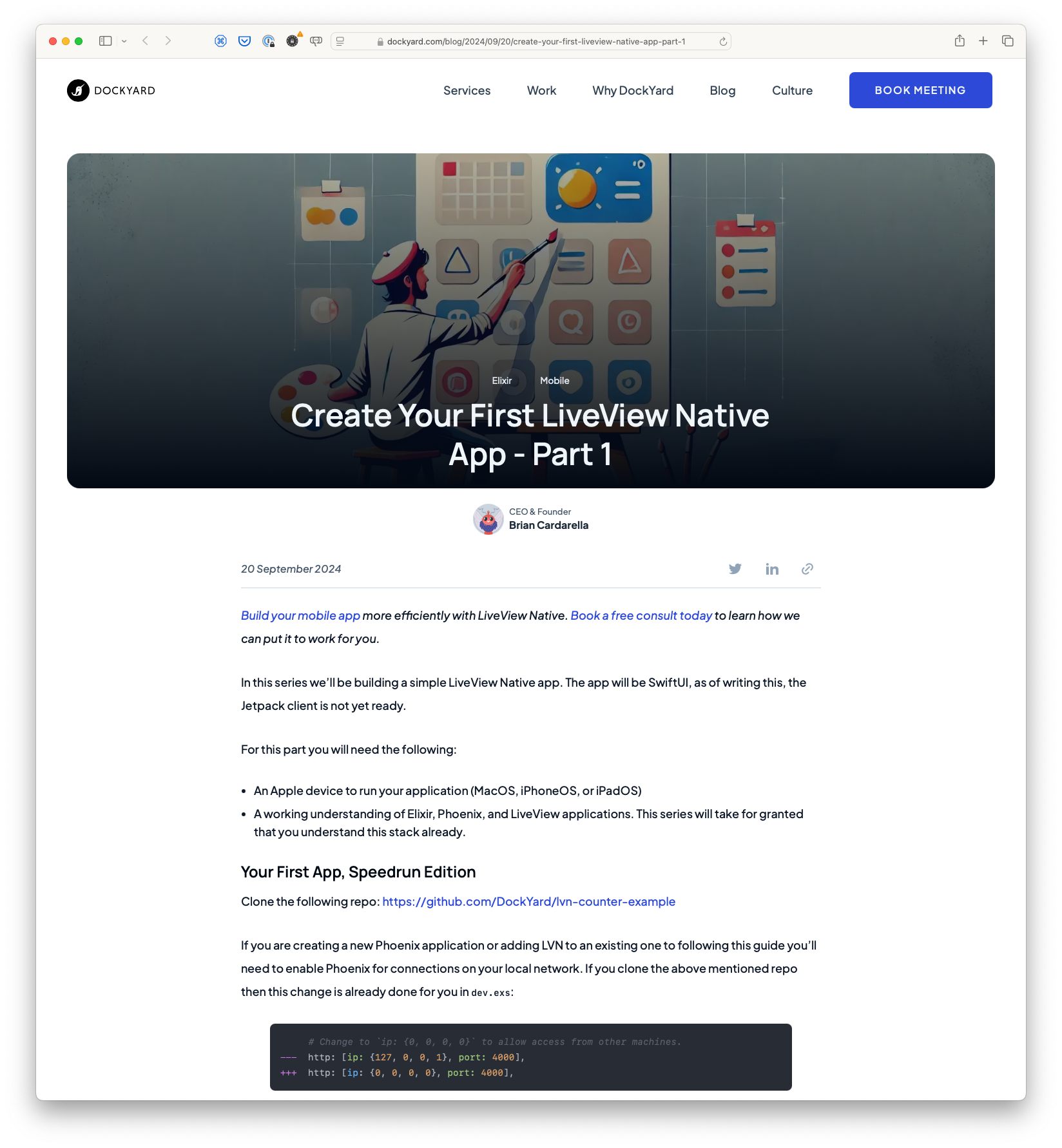 Create Your First LiveView Native App - Part 1