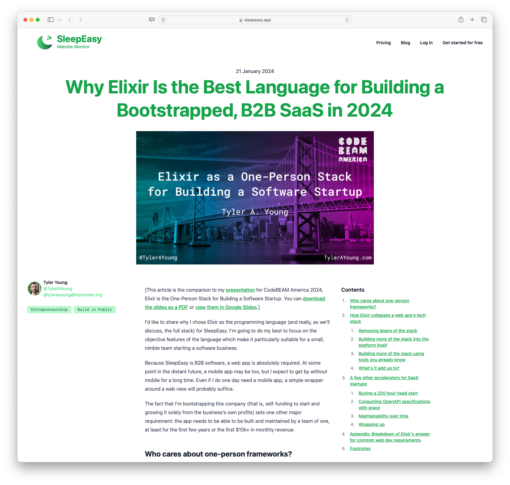 Why Elixir Is the Best Language for Building a Bootstrapped, B2B SaaS in 2024