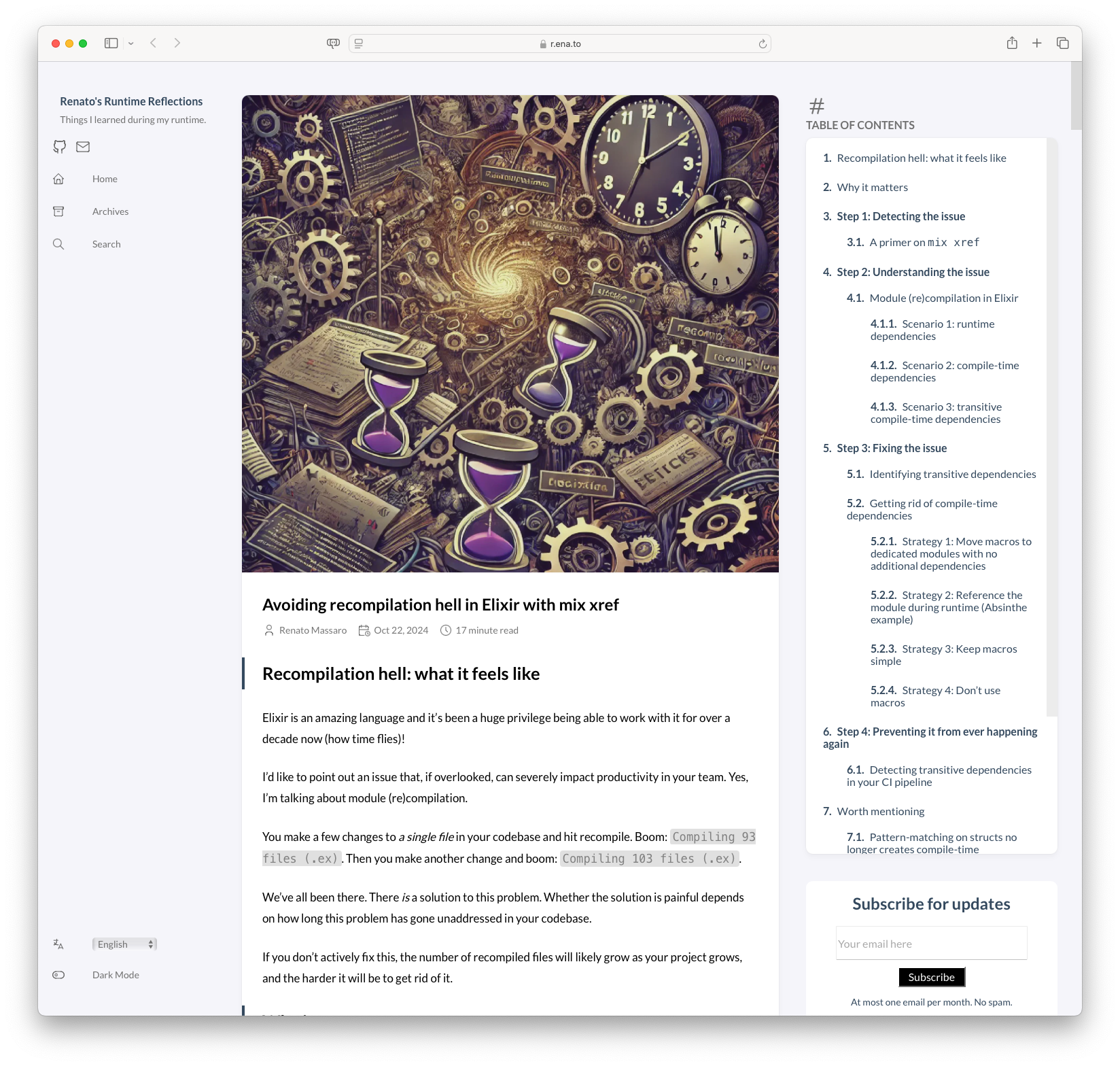 Avoiding Recompilation Hell in Elixir with mix xref