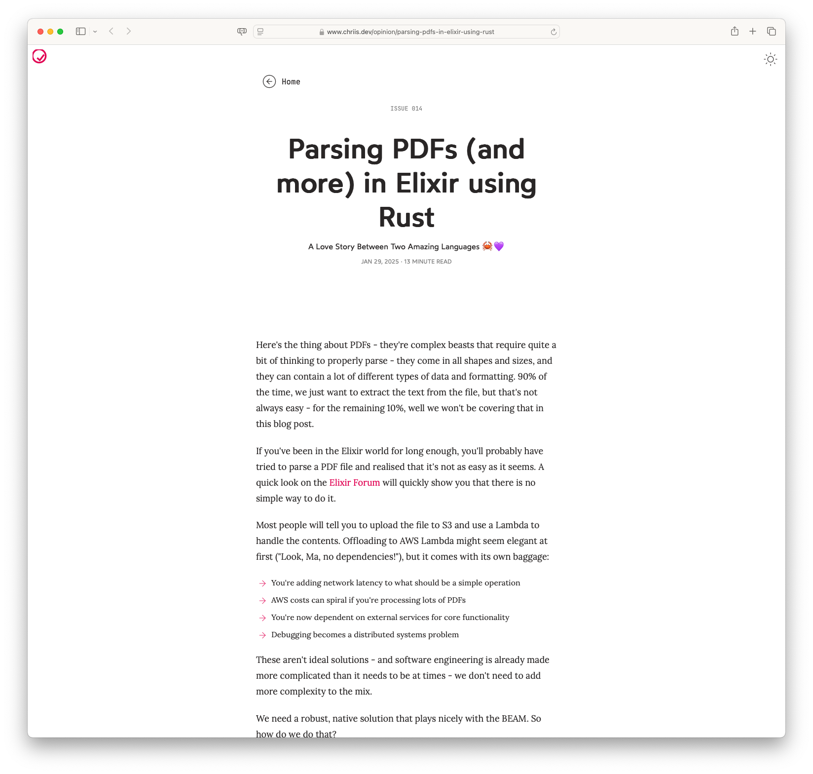Parsing PDFs (and more) in Elixir using Rust