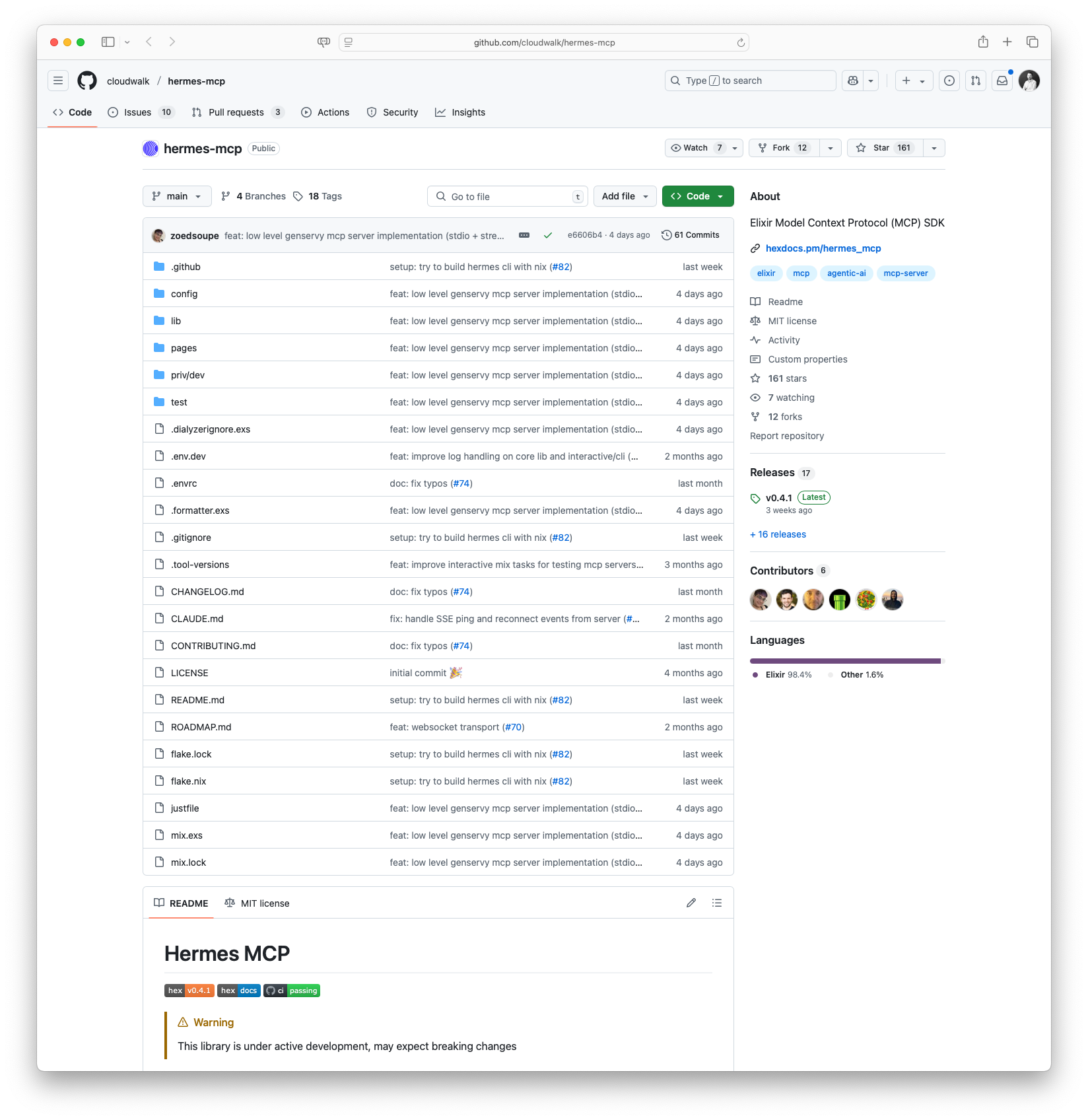 A high-performance Model Context Protocol (MCP) implementation in Elixir