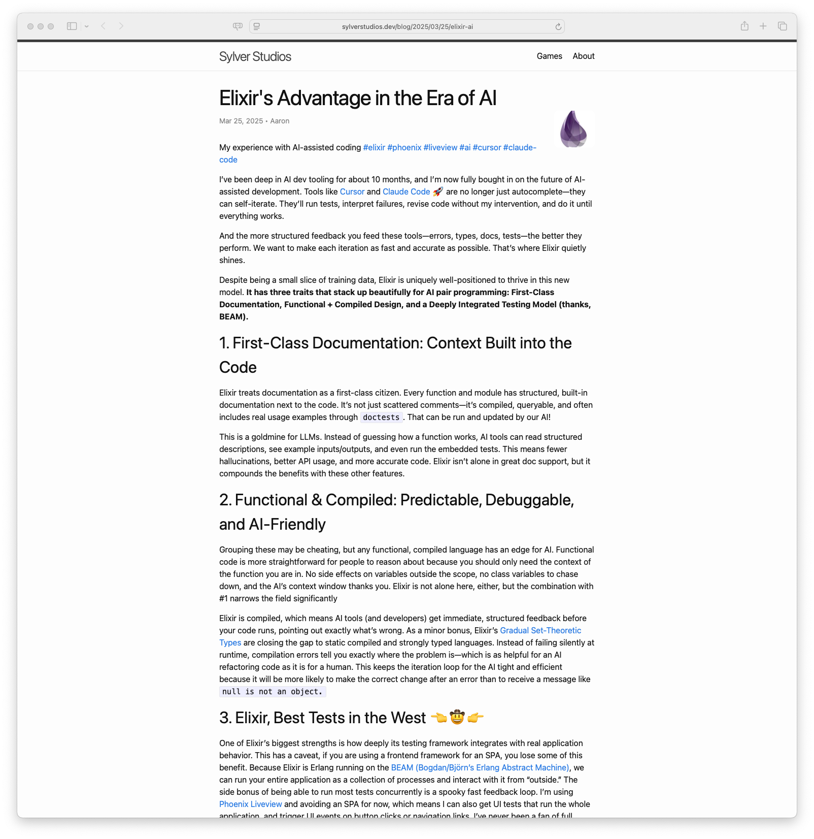 Elixir's Advantage in the Era of AI