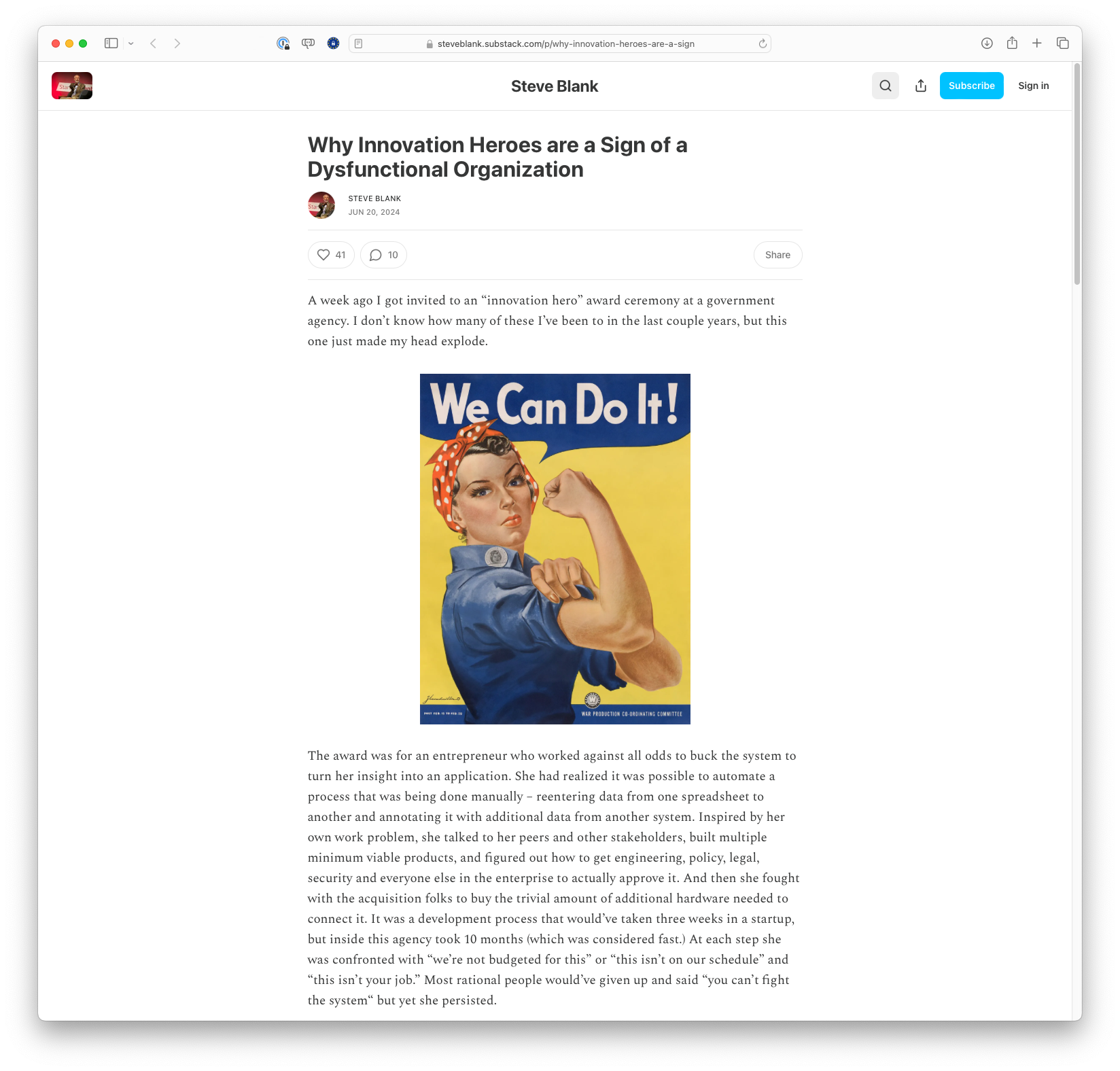 Why Innovation Heroes are a Sign of a Dysfunctional Organization