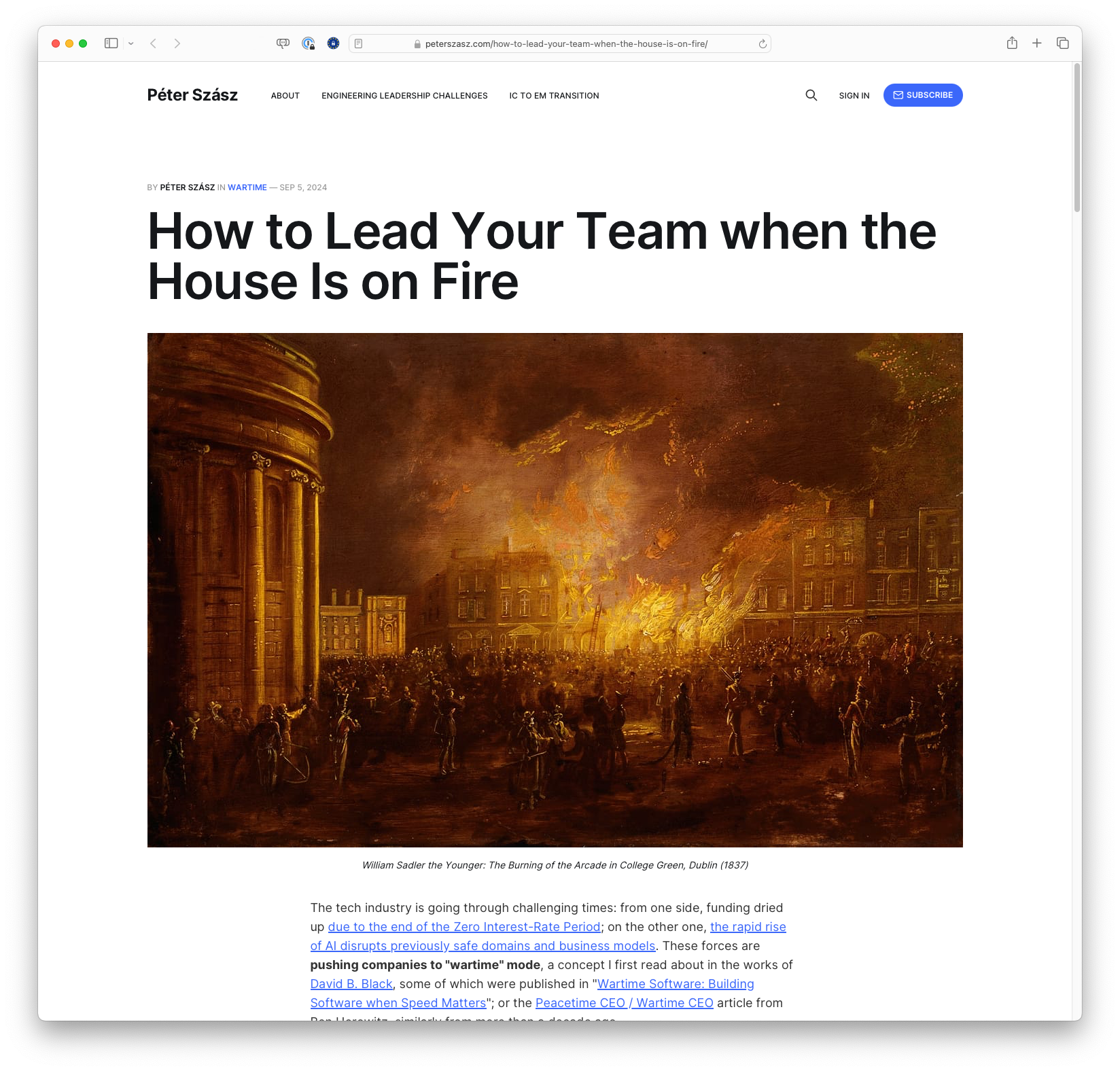 How to Lead Your Team when the House Is on Fire