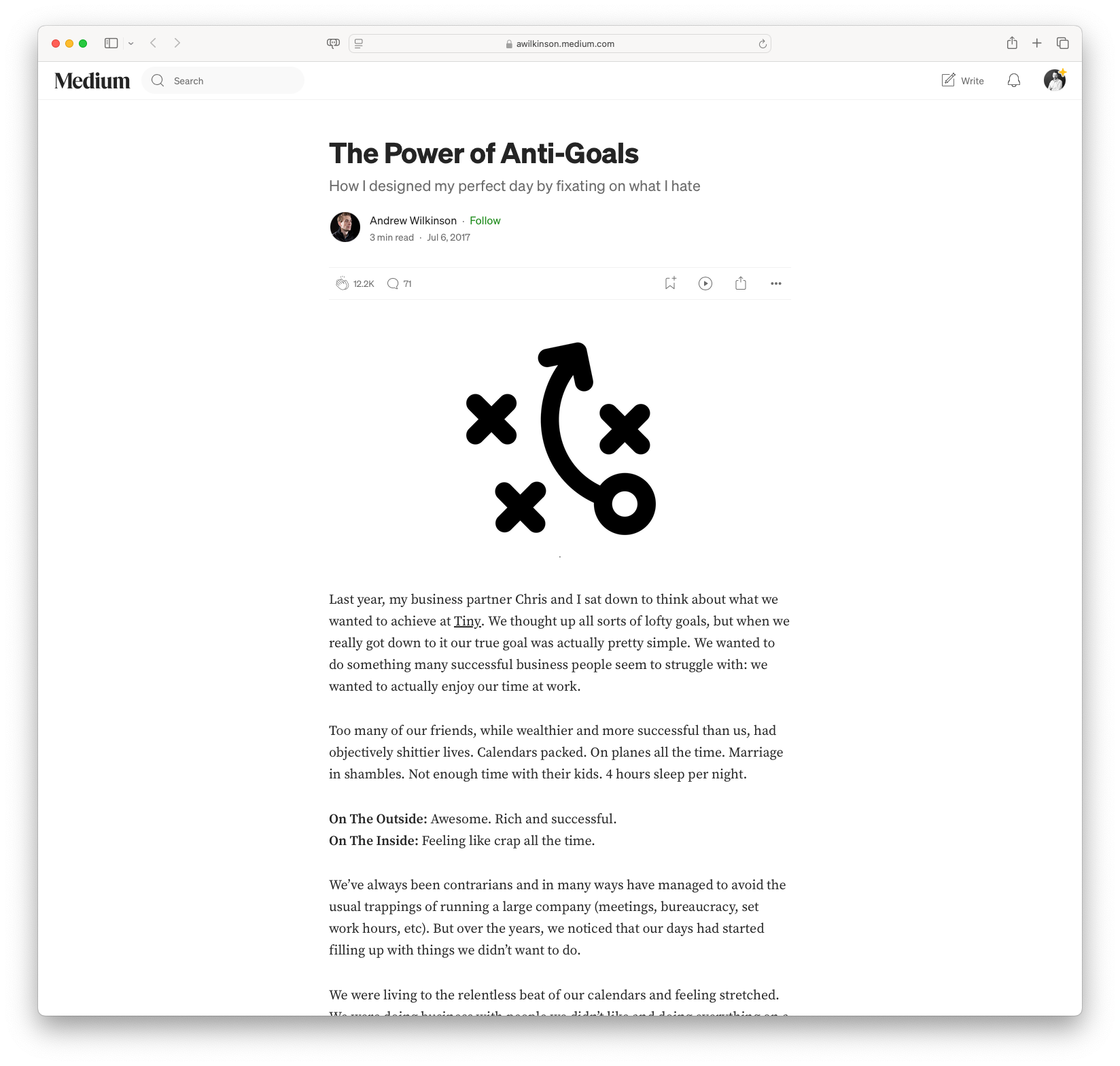 The Power of Anti-Goals