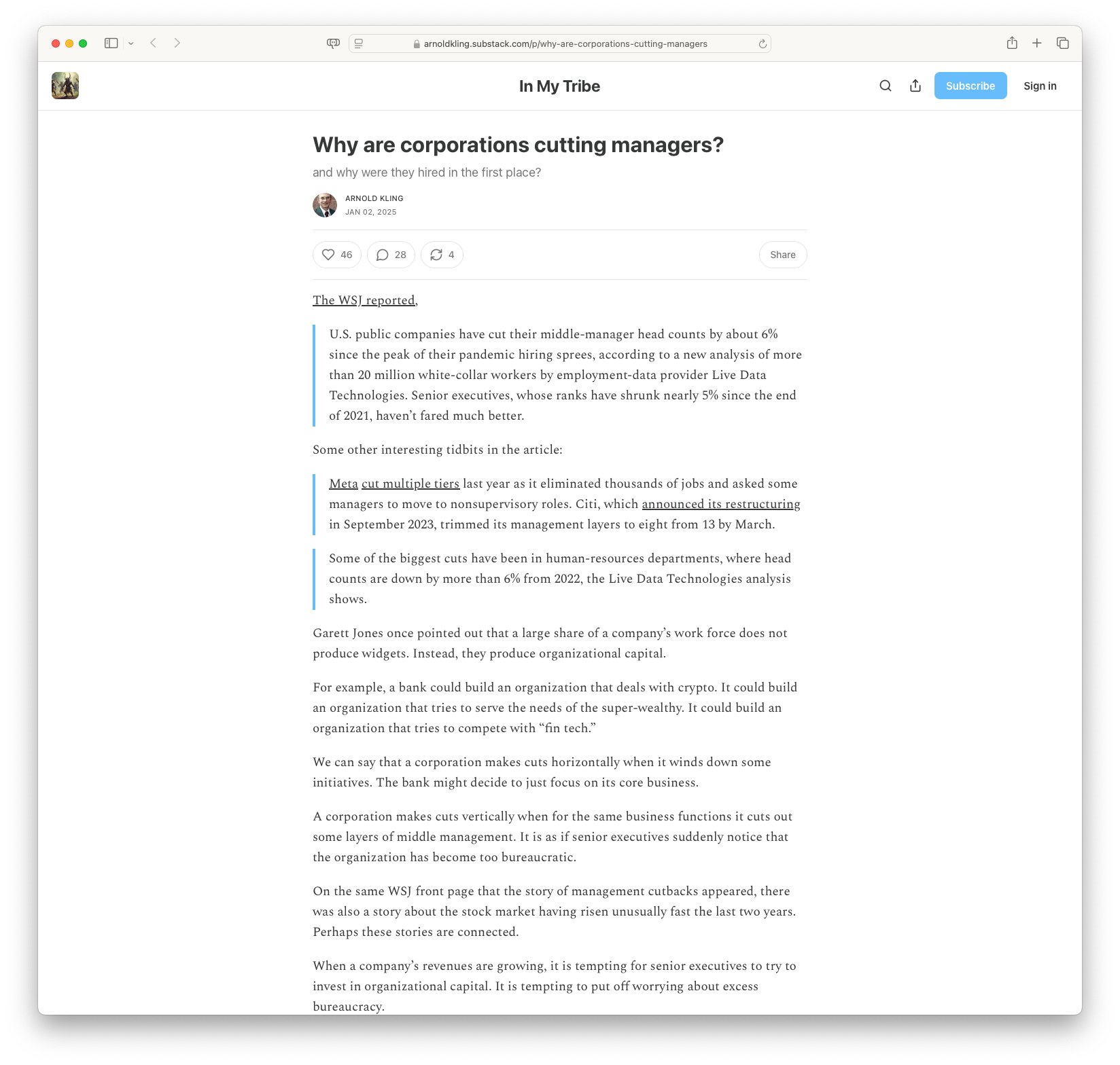 Why are corporations cutting managers?