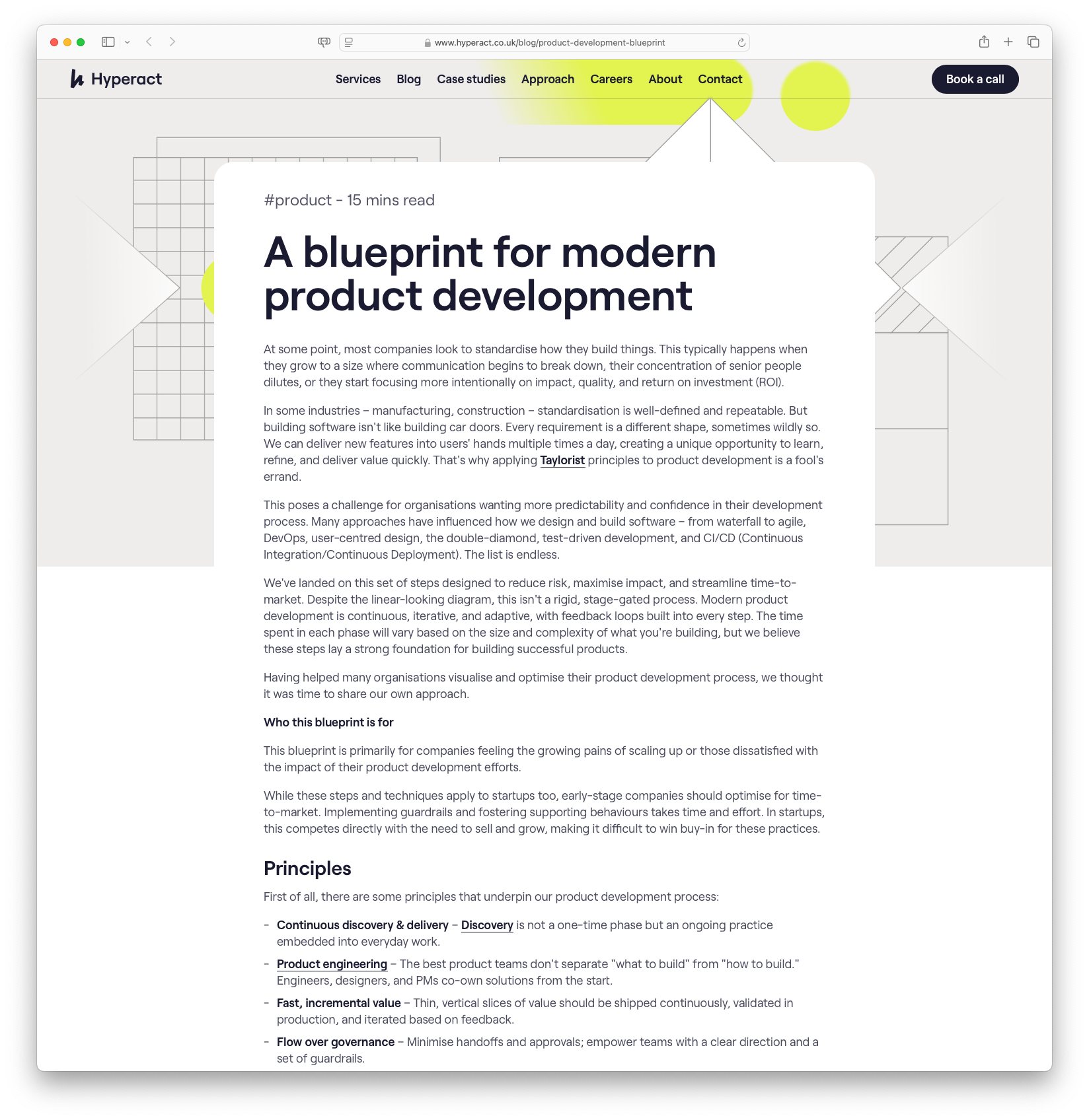 A blueprint for modern product development