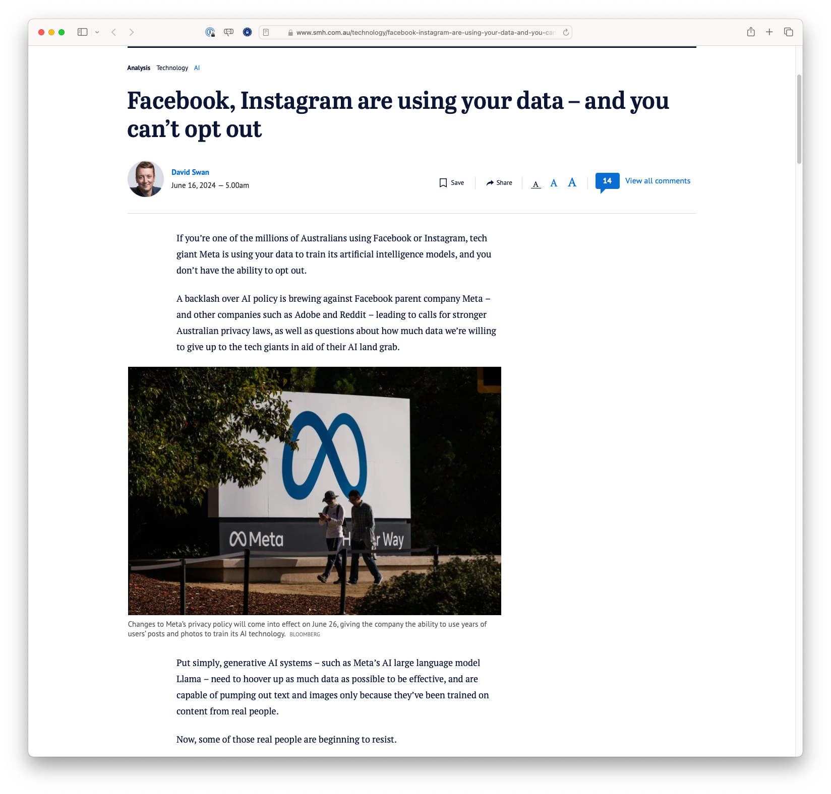 Facebook, Instagram are using your data – and you can’t opt out