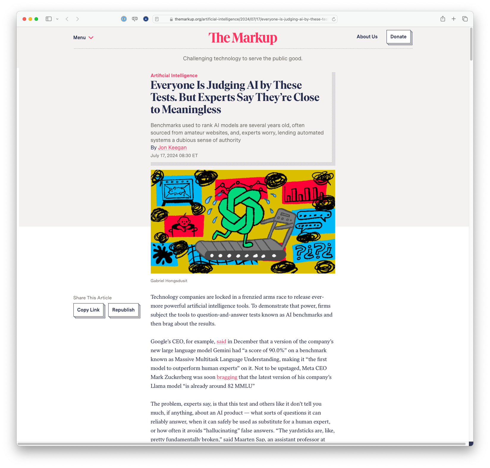 Everyone Is Judging AI by These Tests. But Experts Say They’re Close to Meaningless