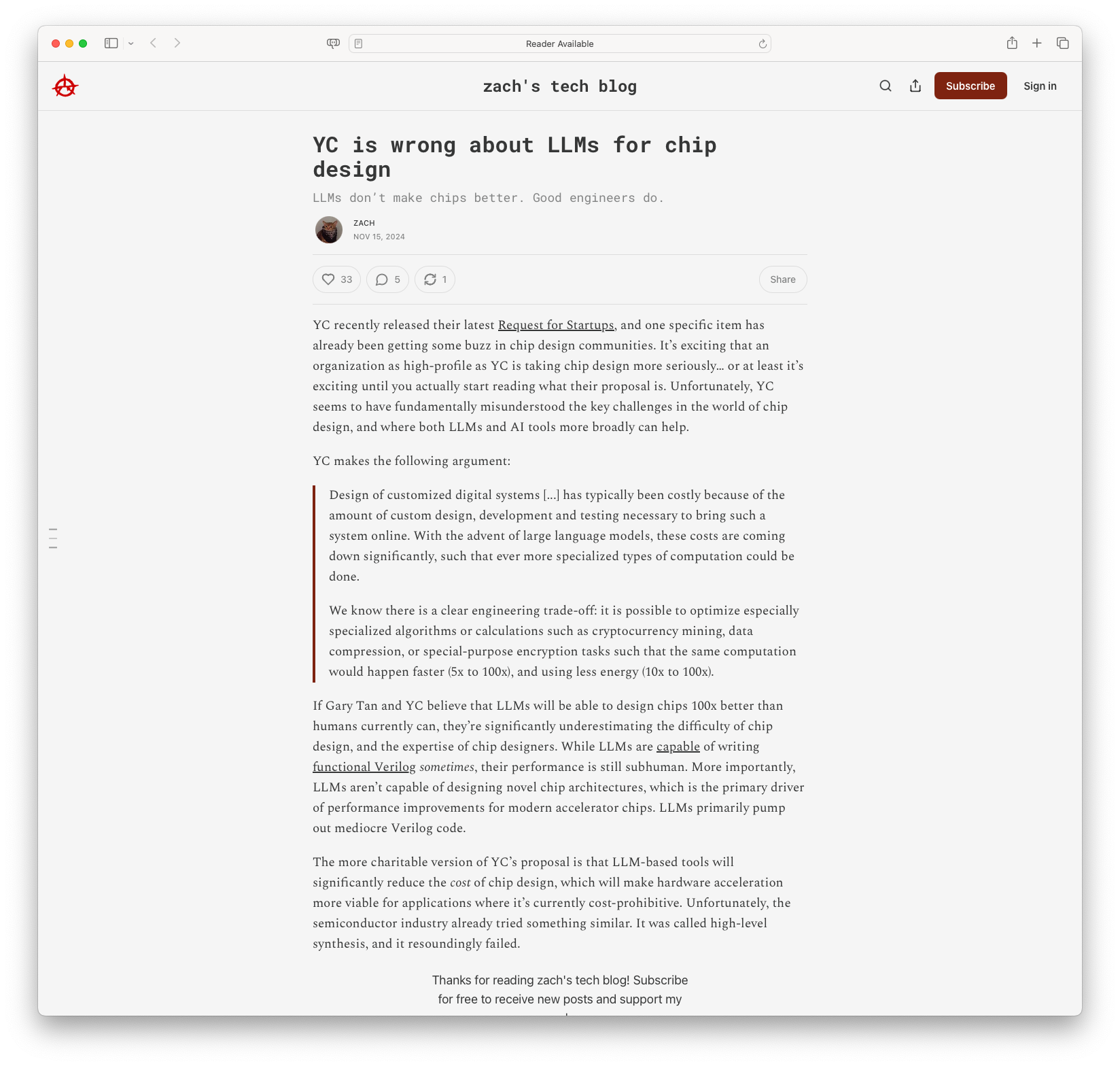 YC is Wrong about LLMs for Chip Design